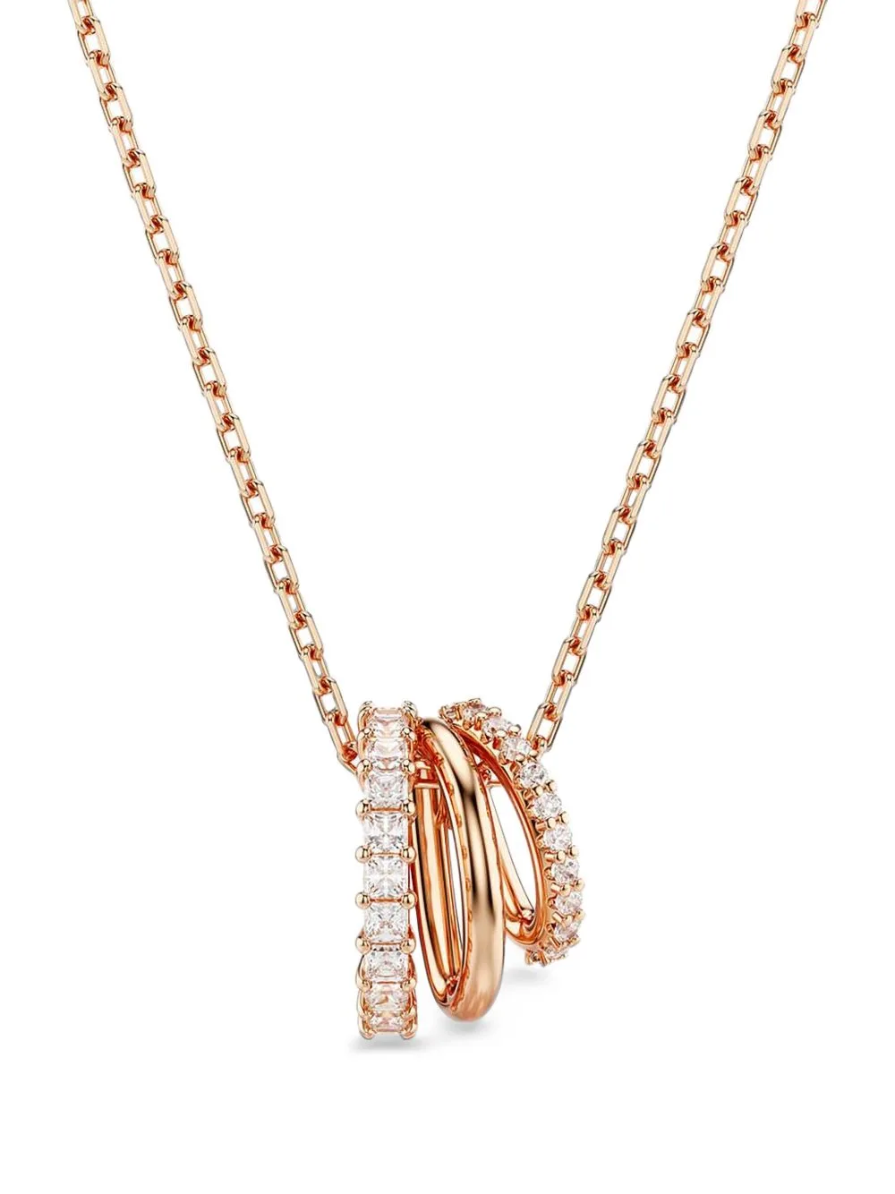Hyperbola Crystal-Embellished Necklace by Swarovski