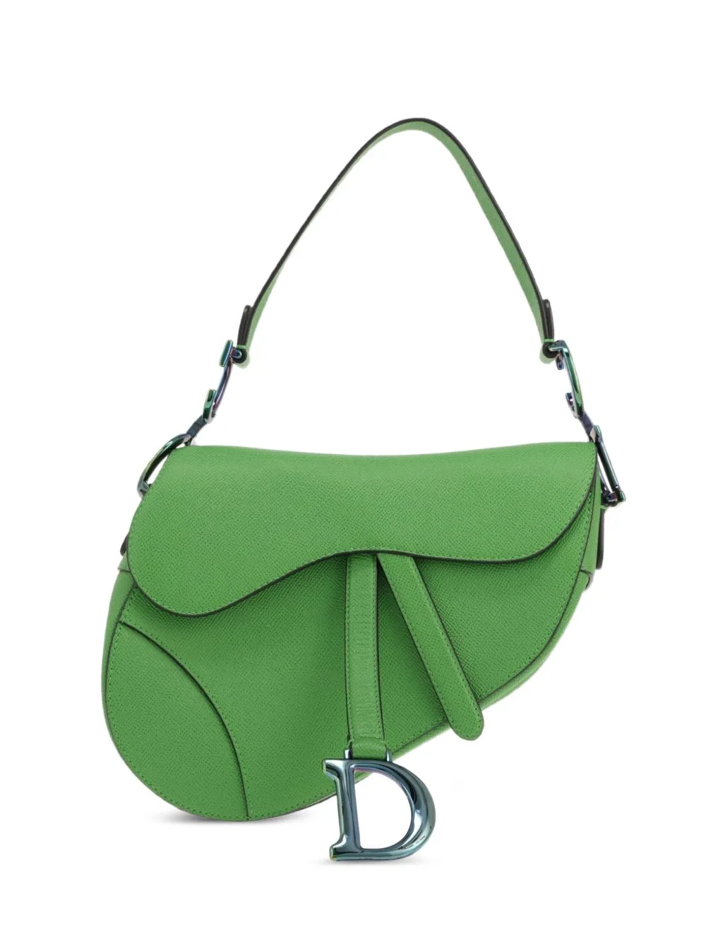 2020's Saddle Grained Leather Shoulder Bag by Christian Dior Pre-Owned