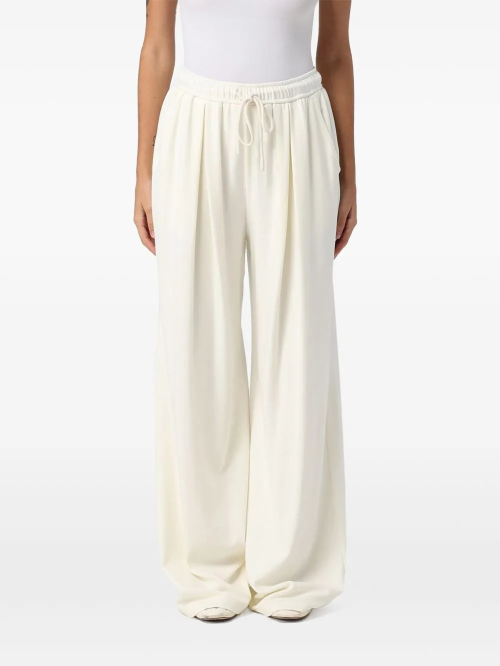 Drawstring-Waist Wide-Leg Trousers by Eleh