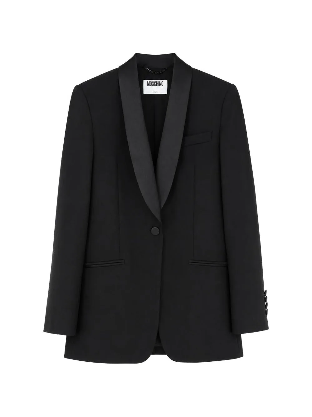 Shawl-Lapel Wool Jacket by Moschino