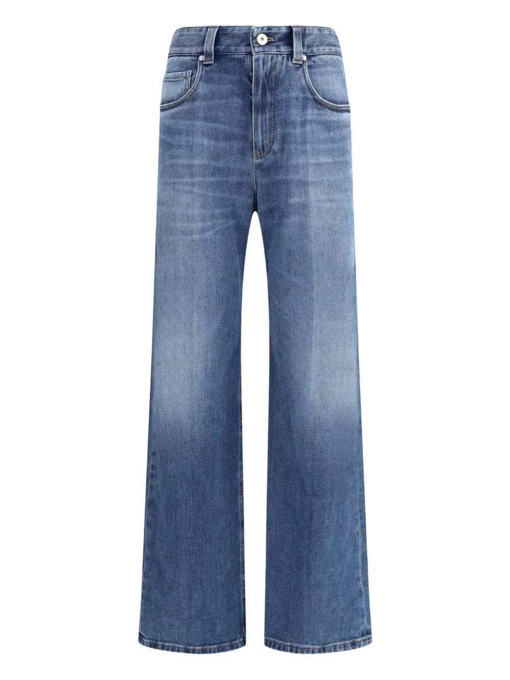 High-Waisted Straight-Leg Jeans