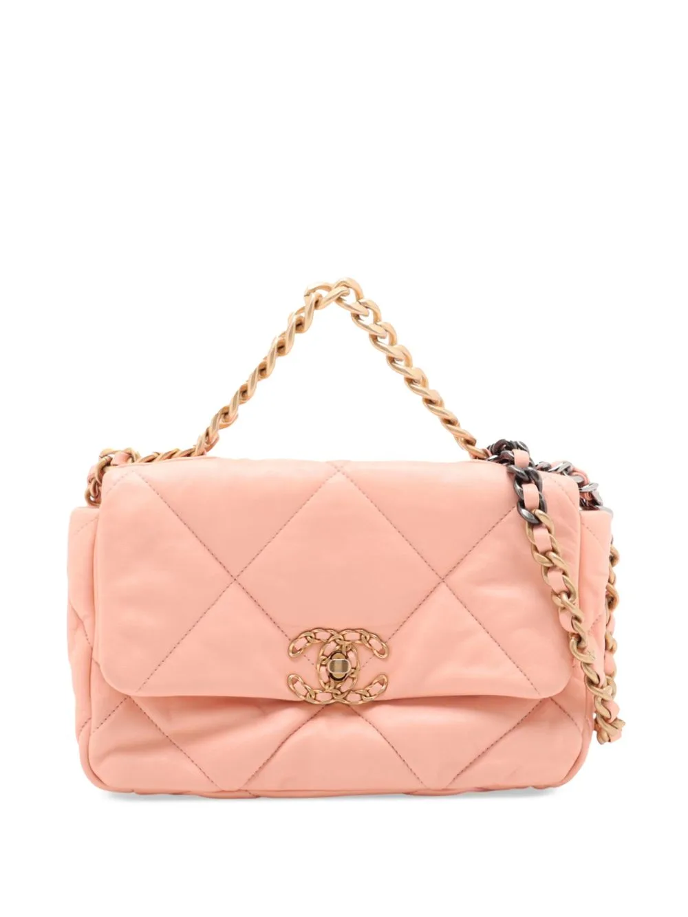 2021-2026 Medium Lambskin 19 Flap Satchel by CHANEL Pre-Owned
