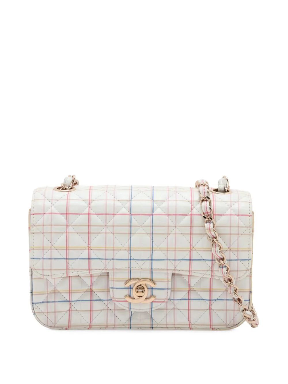 2019 Mini Rectangular Classic Printed Calfskin Single Flap Crossbody Bag by CHANEL Pre-Owned