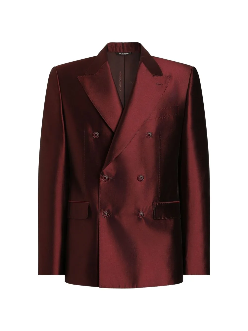 Sicilia Light Double-Breasted Jacket in Shantung Silk by Dolce & Gabbana