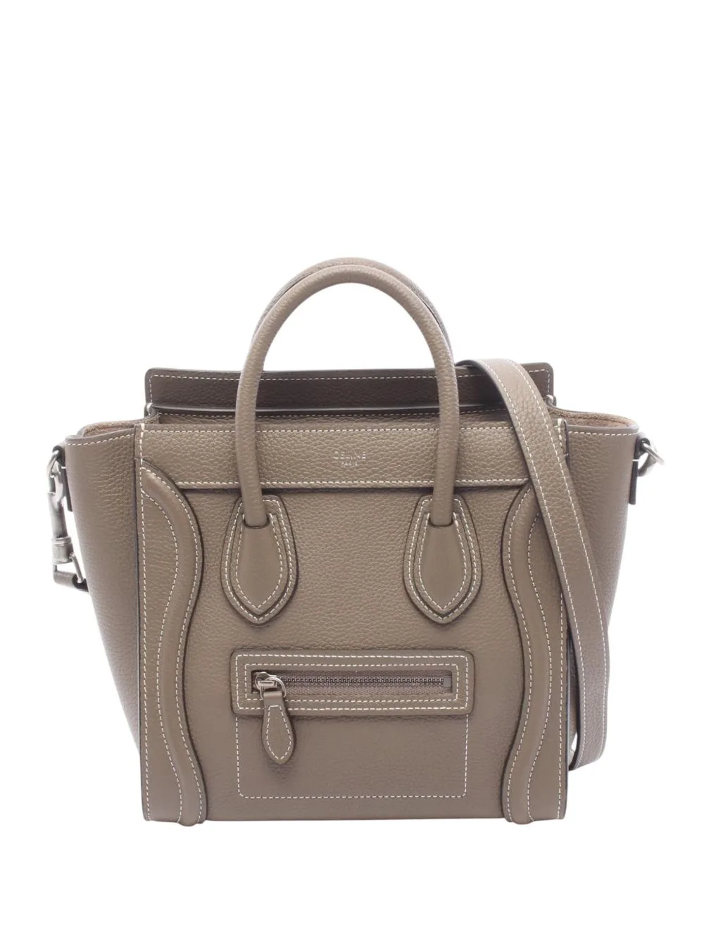 2010-2026 Nano Leather Luggage Tote Satchel by Celine Pre-Owned