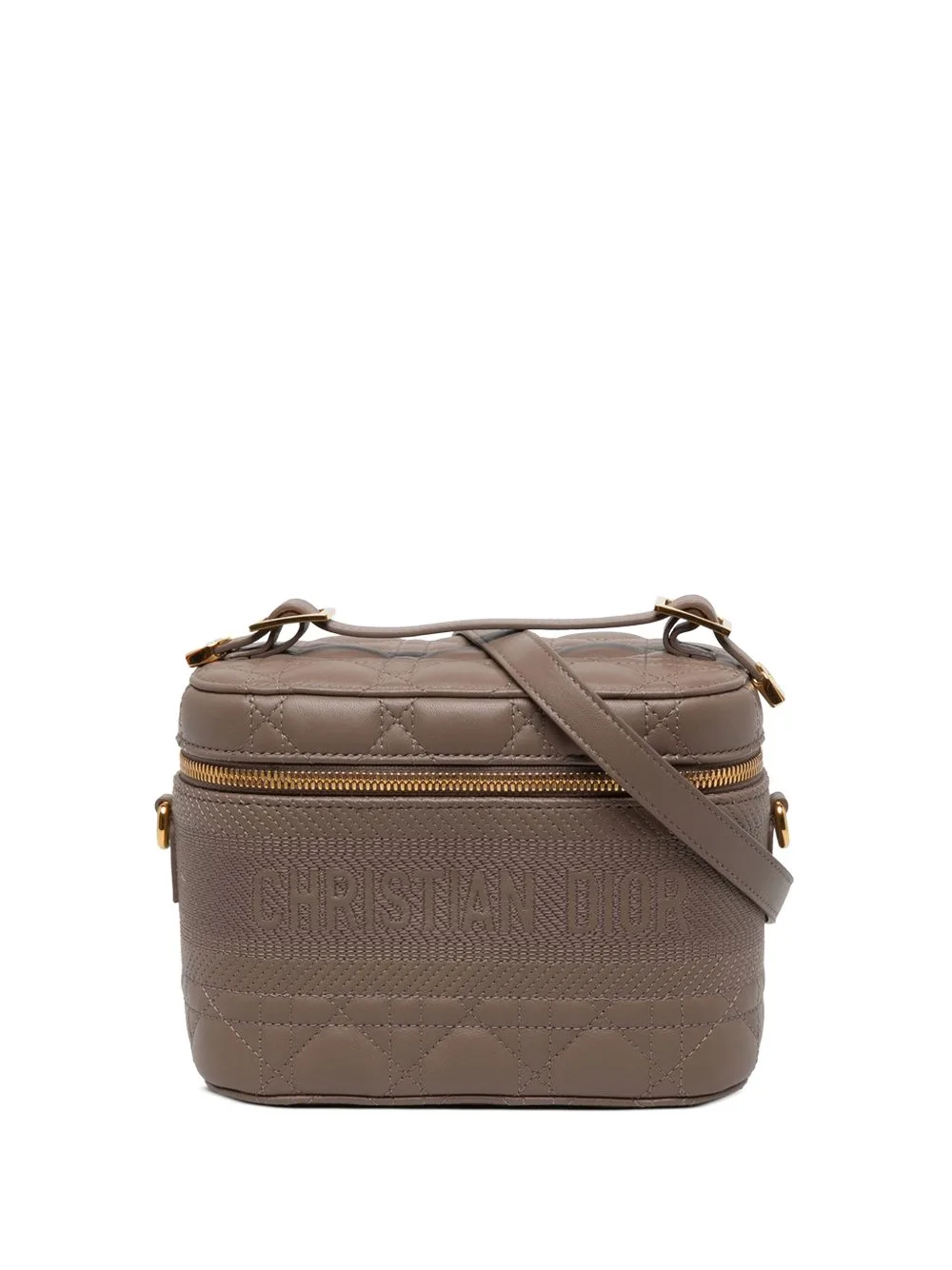 2021 Small Lambskin Cannage DiorTravel Vanity Case Satchel by Christian Dior Pre-Owned