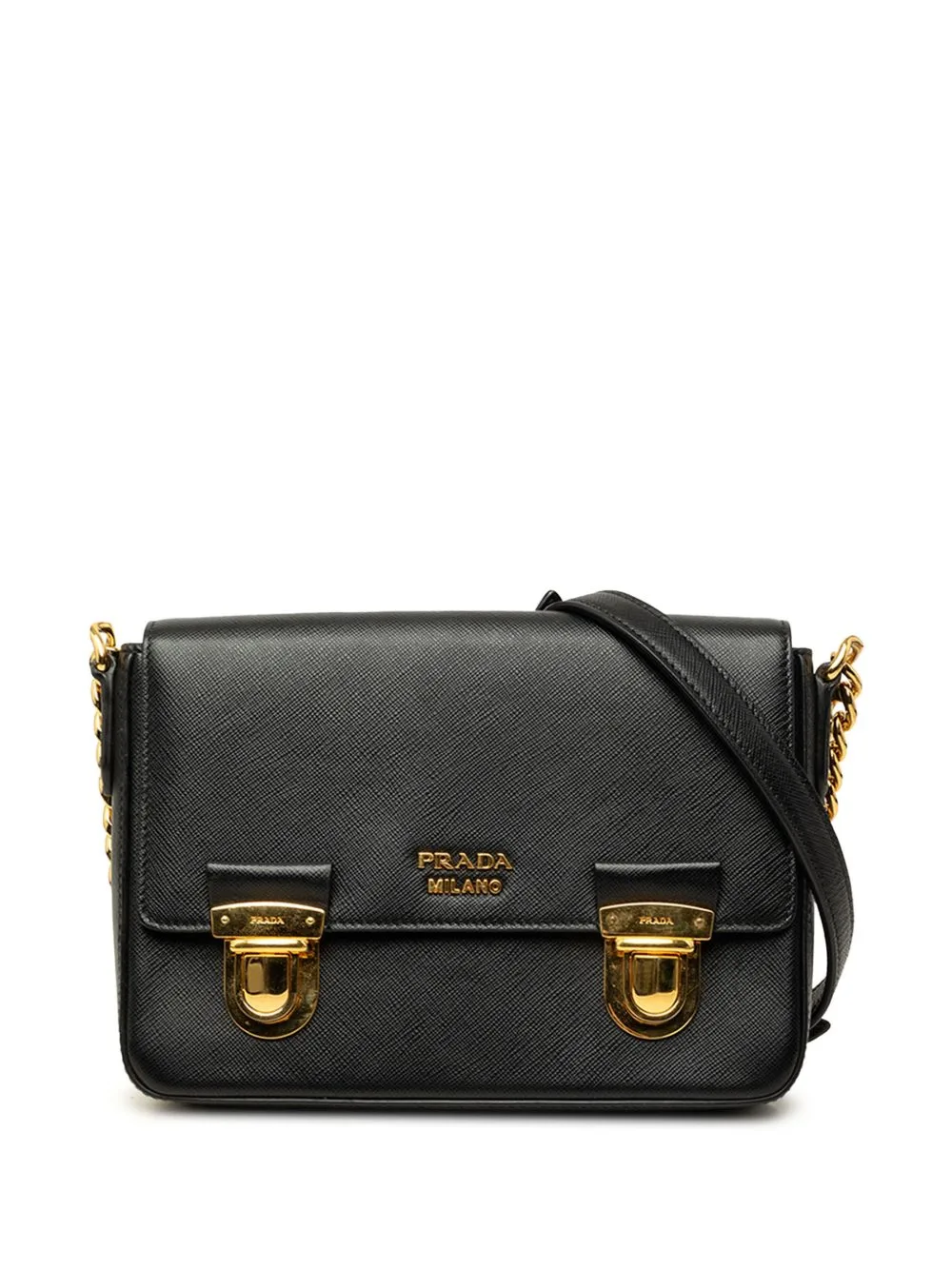 2013-2026 Saffiano Push Lock Crossbody Bag by Prada Pre-Owned