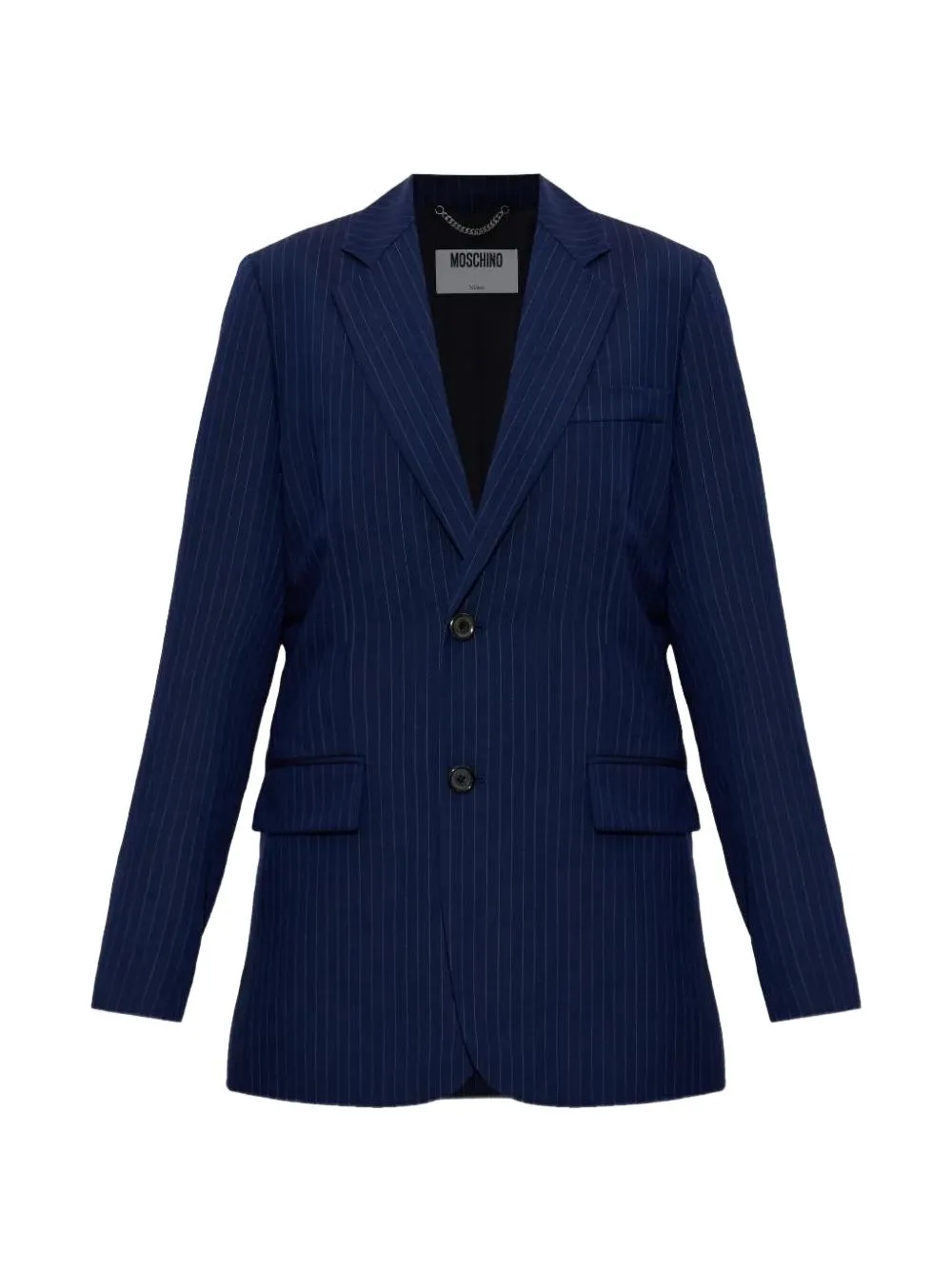 Pinstripe-Pattern Wool Jacket by Moschino