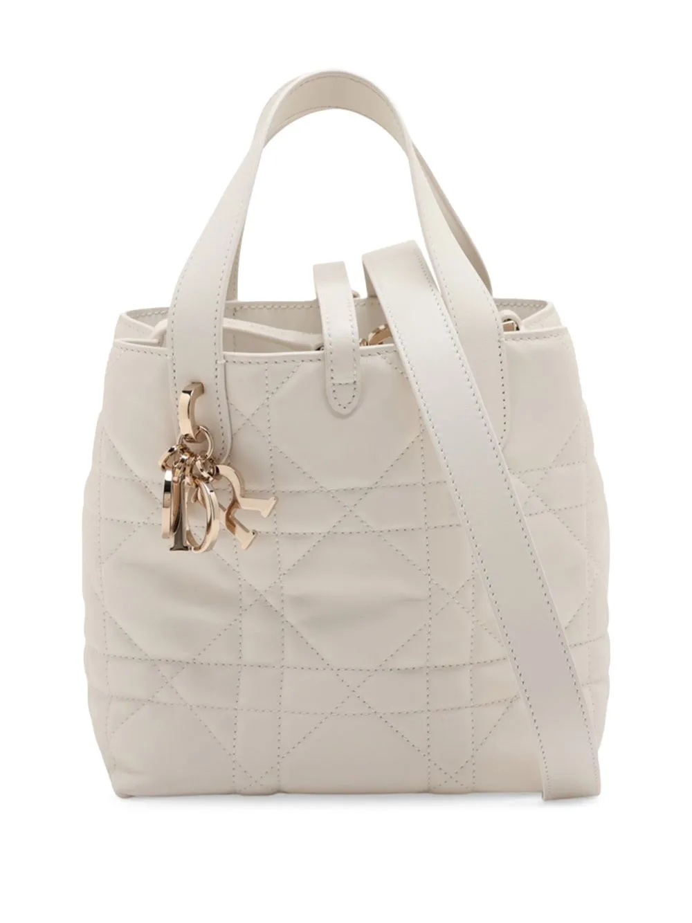 2000-2026 Small Calfskin Macrocannage Toujours Vertical Satchel by Christian Dior Pre-Owned
