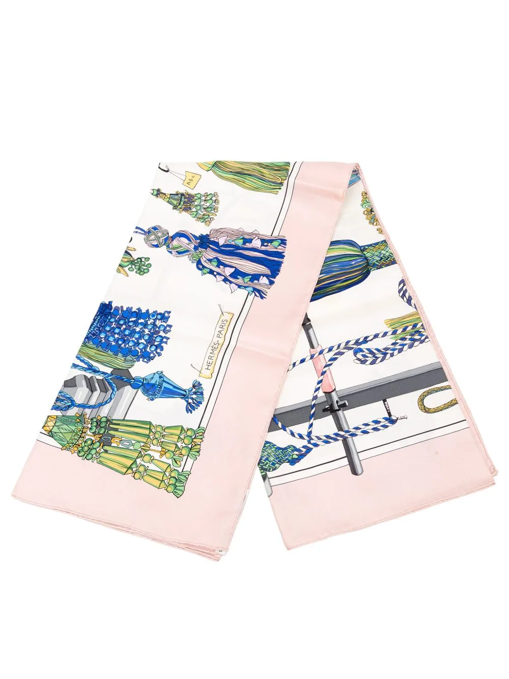 20th Century Passementerie Silk Scarf 90 Scarves