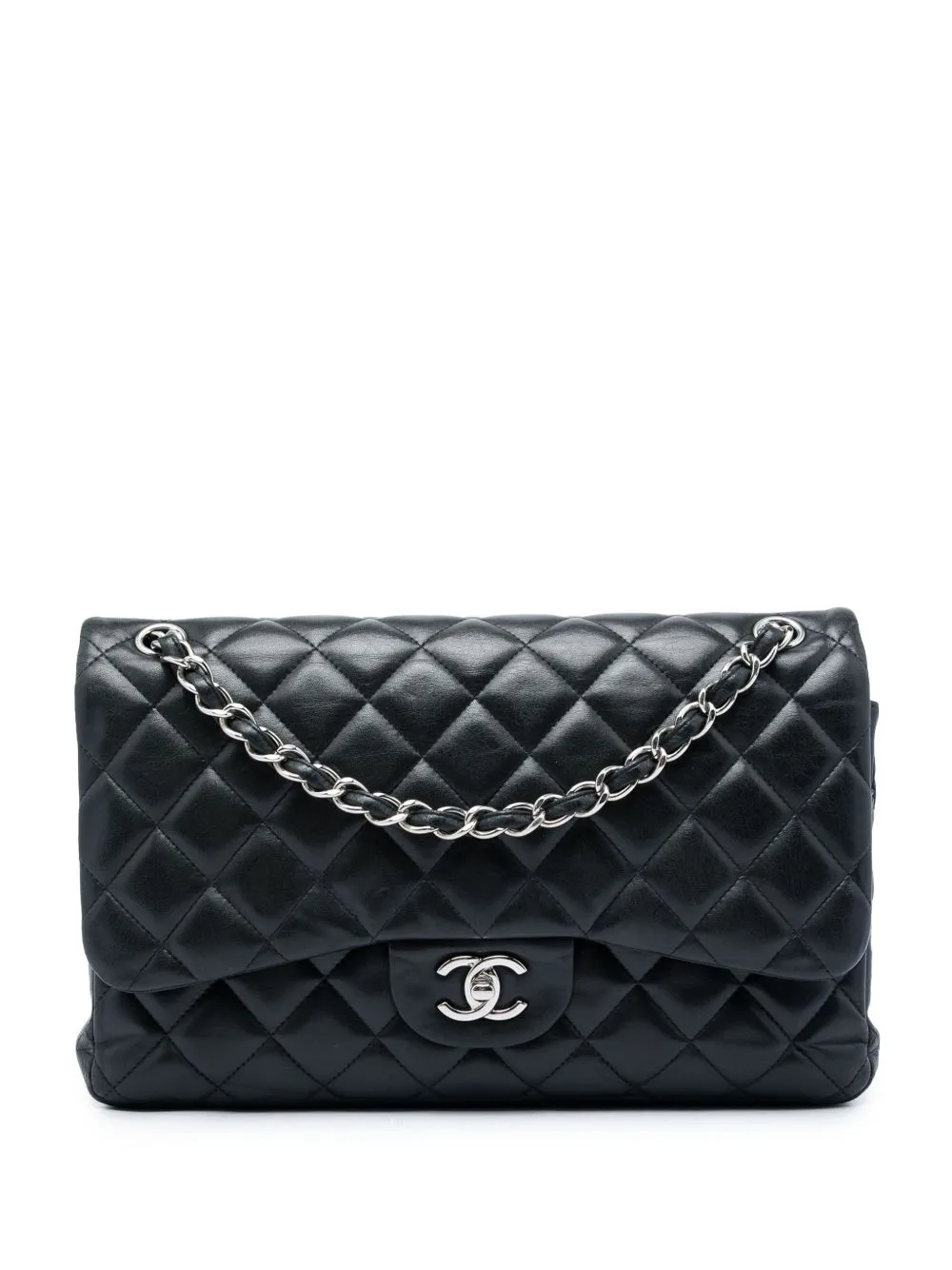2011 Jumbo Classic Lambskin Double Flap Shoulder Bag by CHANEL Pre-Owned
