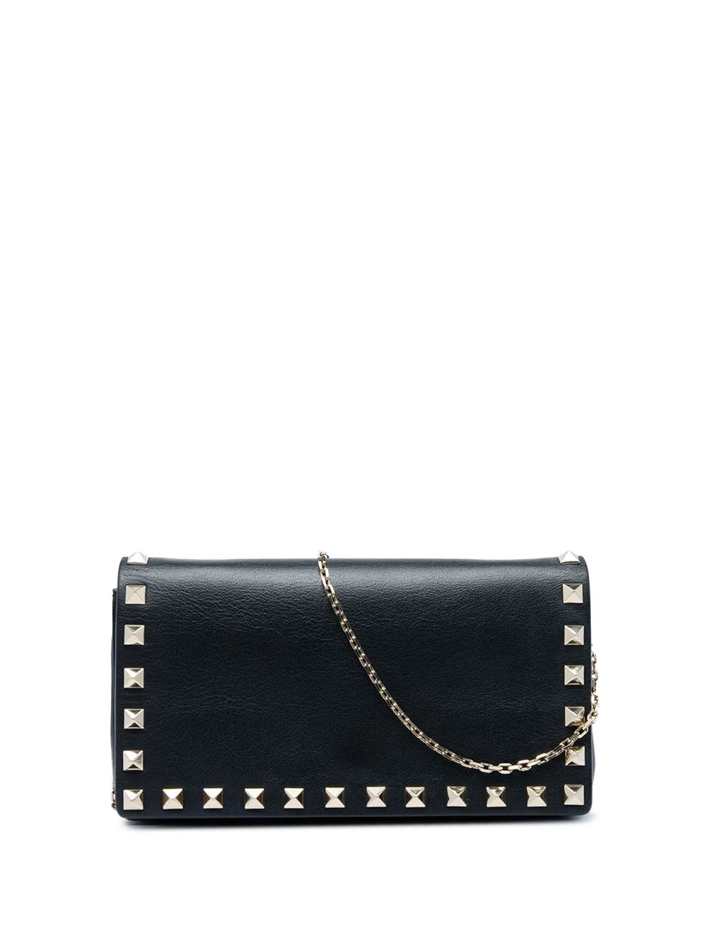 2000-2017 Calfskin Rockstud Wallet on Chain Crossbody Bag by Valentino Garavani Pre-Owned