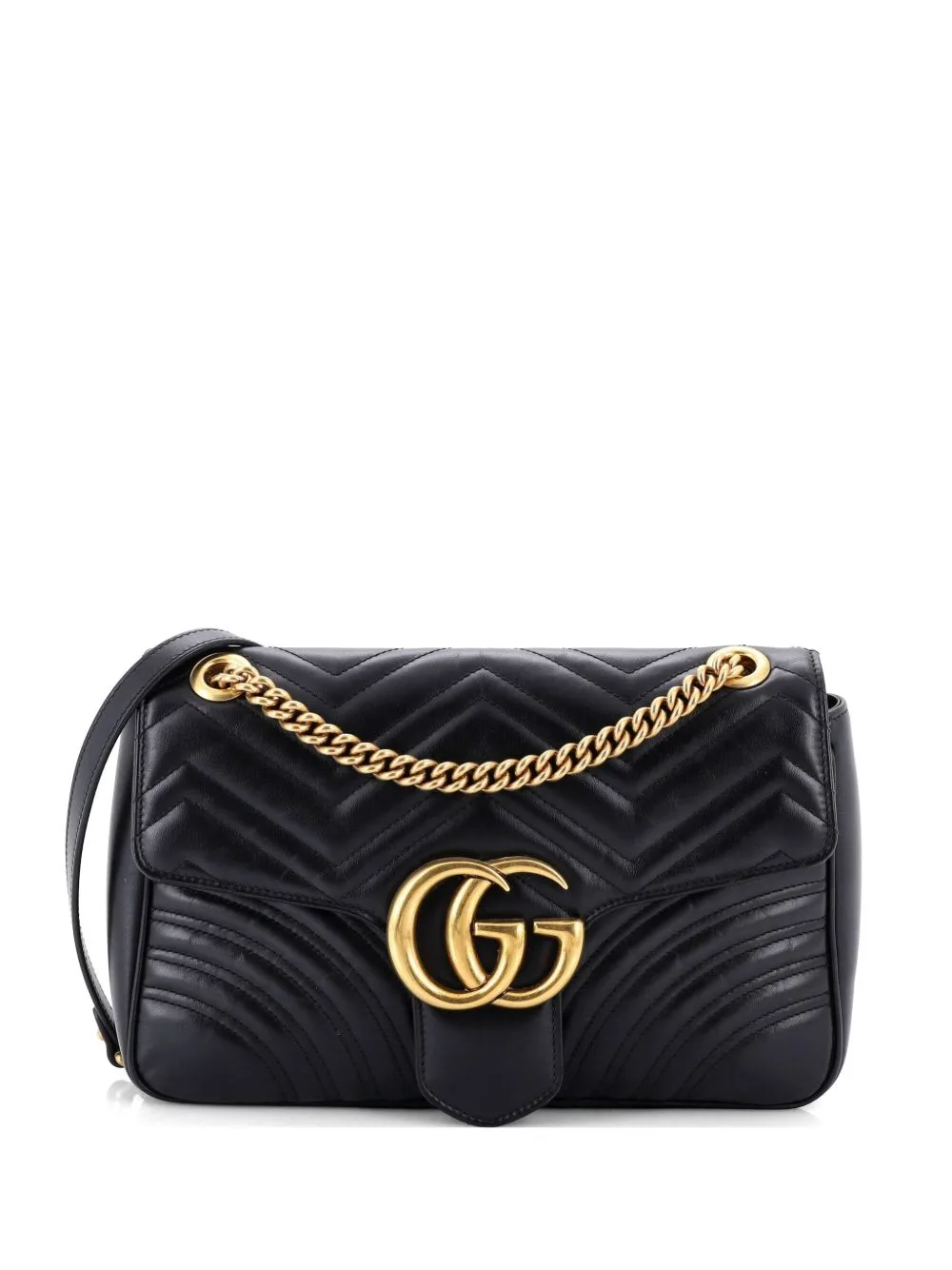 GG Marmont Flap Bag Matelasse Leather Medium Shoulder Bag