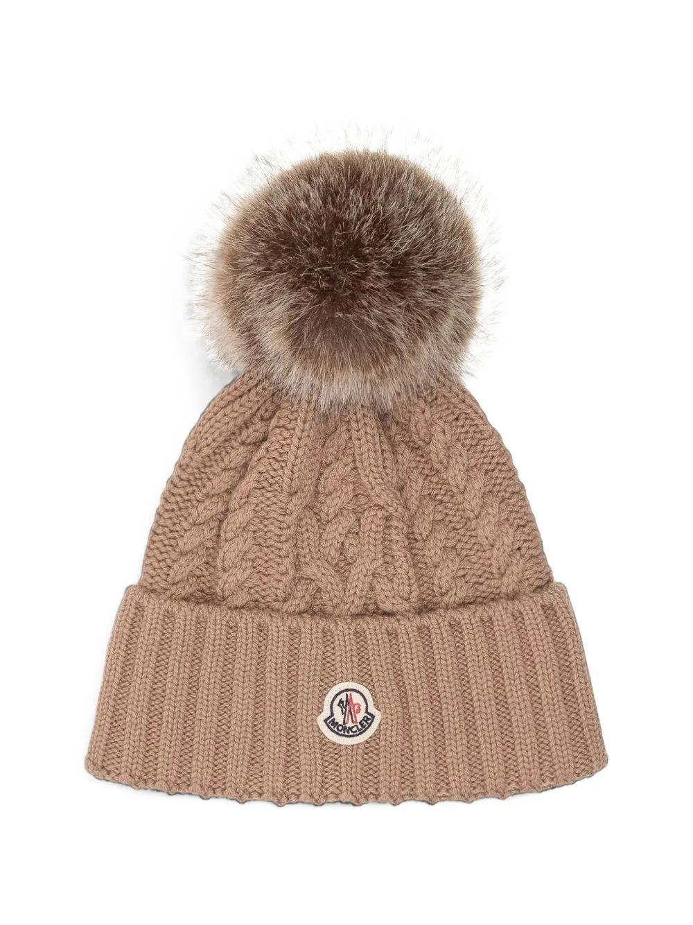 Wool & Cashmere Blend Beanie with Pom Pom by Moncler