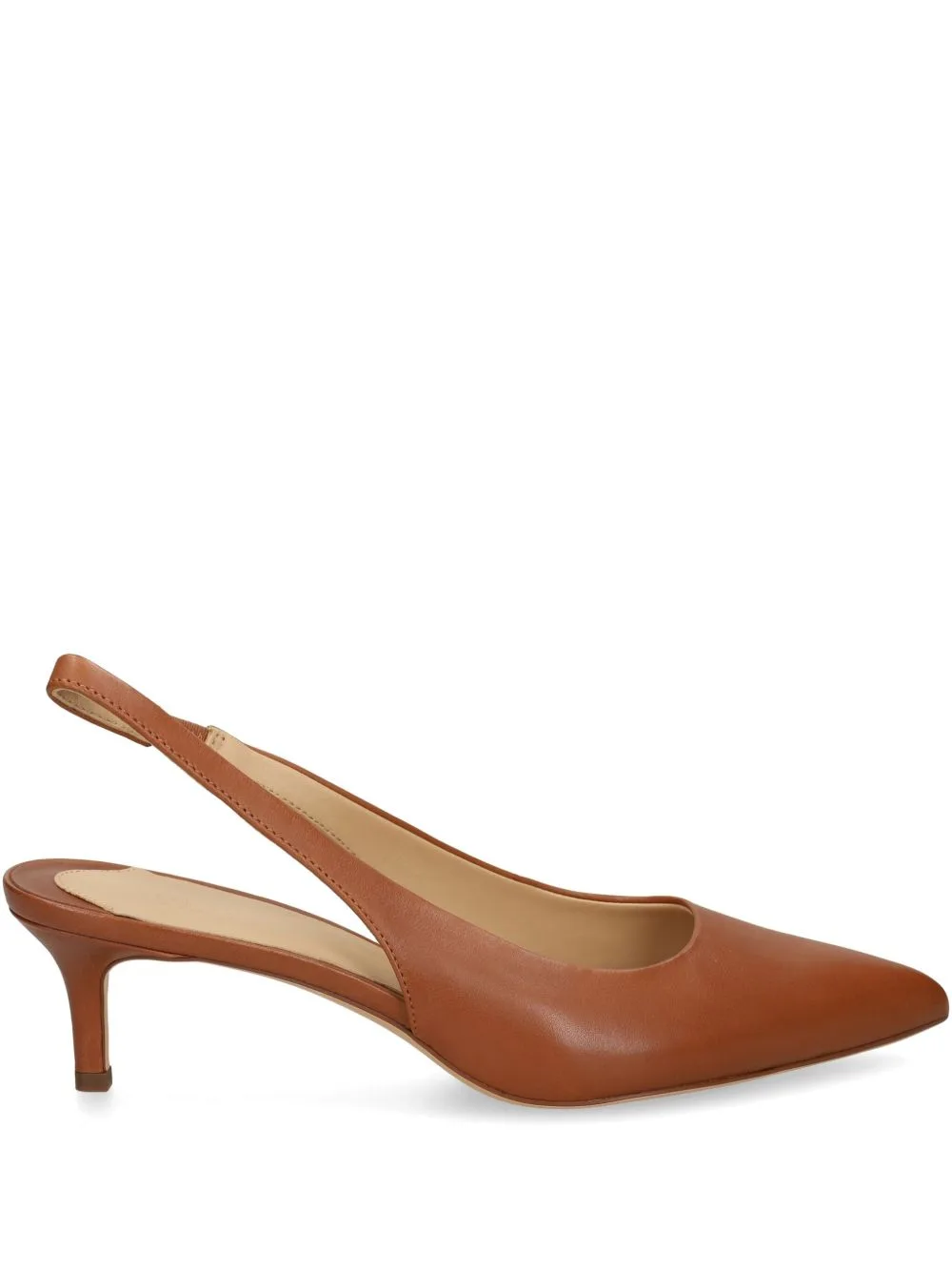50mm Leather Slingback Pumps