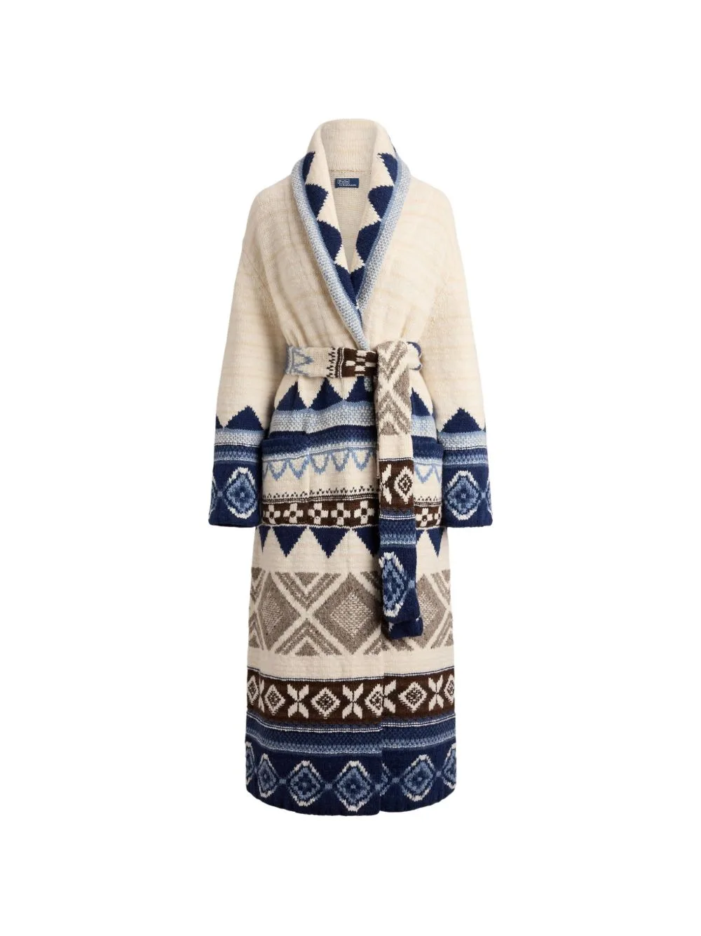 Geometric-Pattern Belted Cardigan by Polo Ralph Lauren