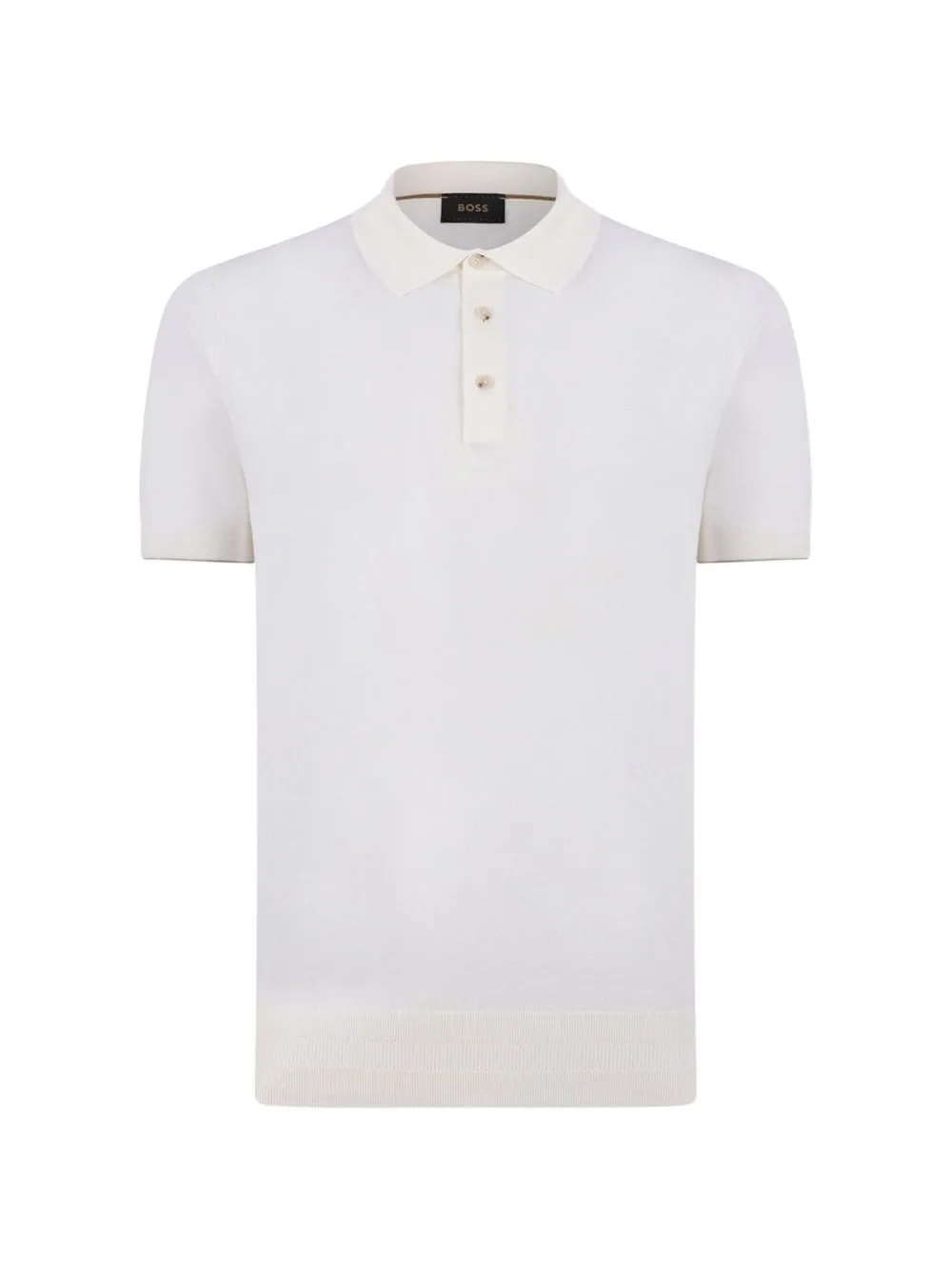 Buttoned Knitted Polo Shirt by BOSS