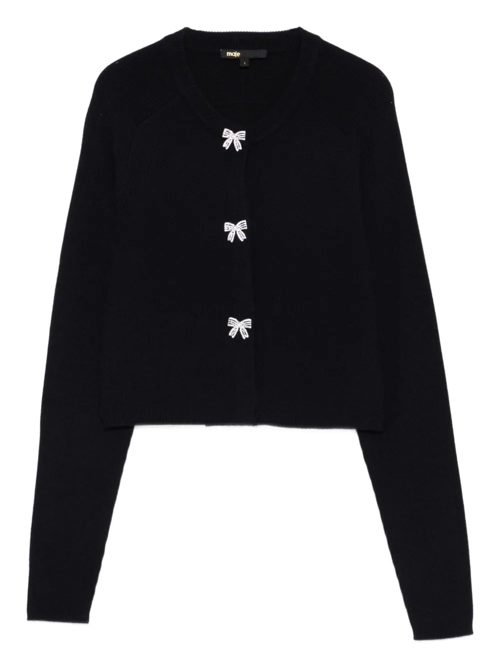 Bow Jewellery Button Cardigan by Maje