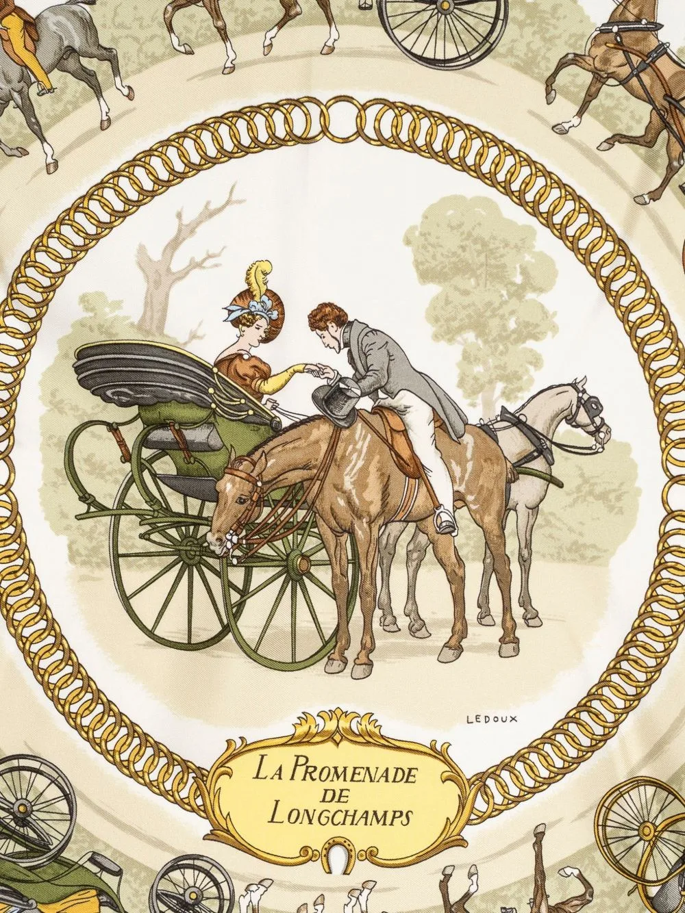 La Promenade De Longchamps Scarf by Hermès Pre-Owned
