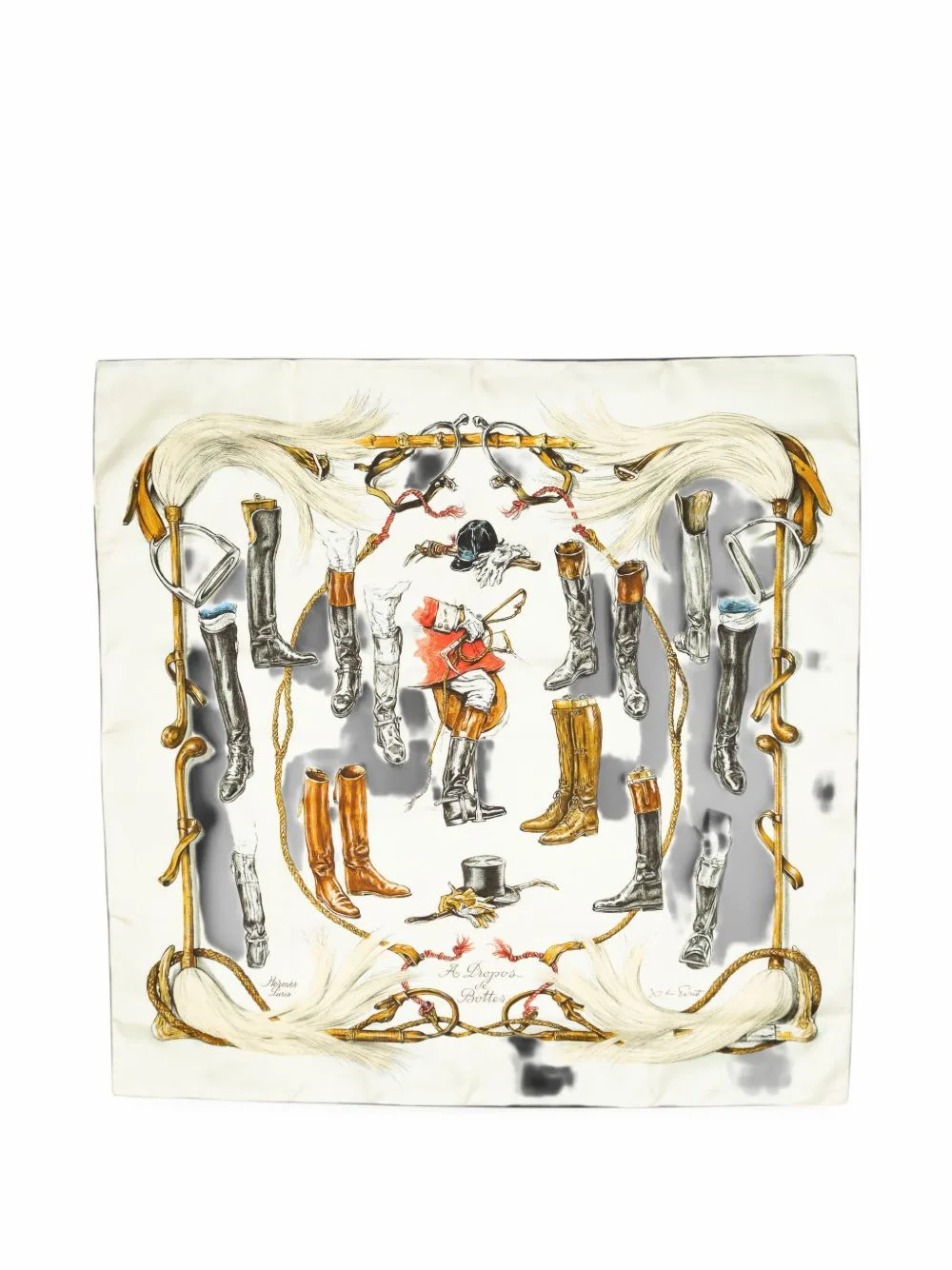 A Propos De Bottes Silk Scarf by Hermès Pre-Owned