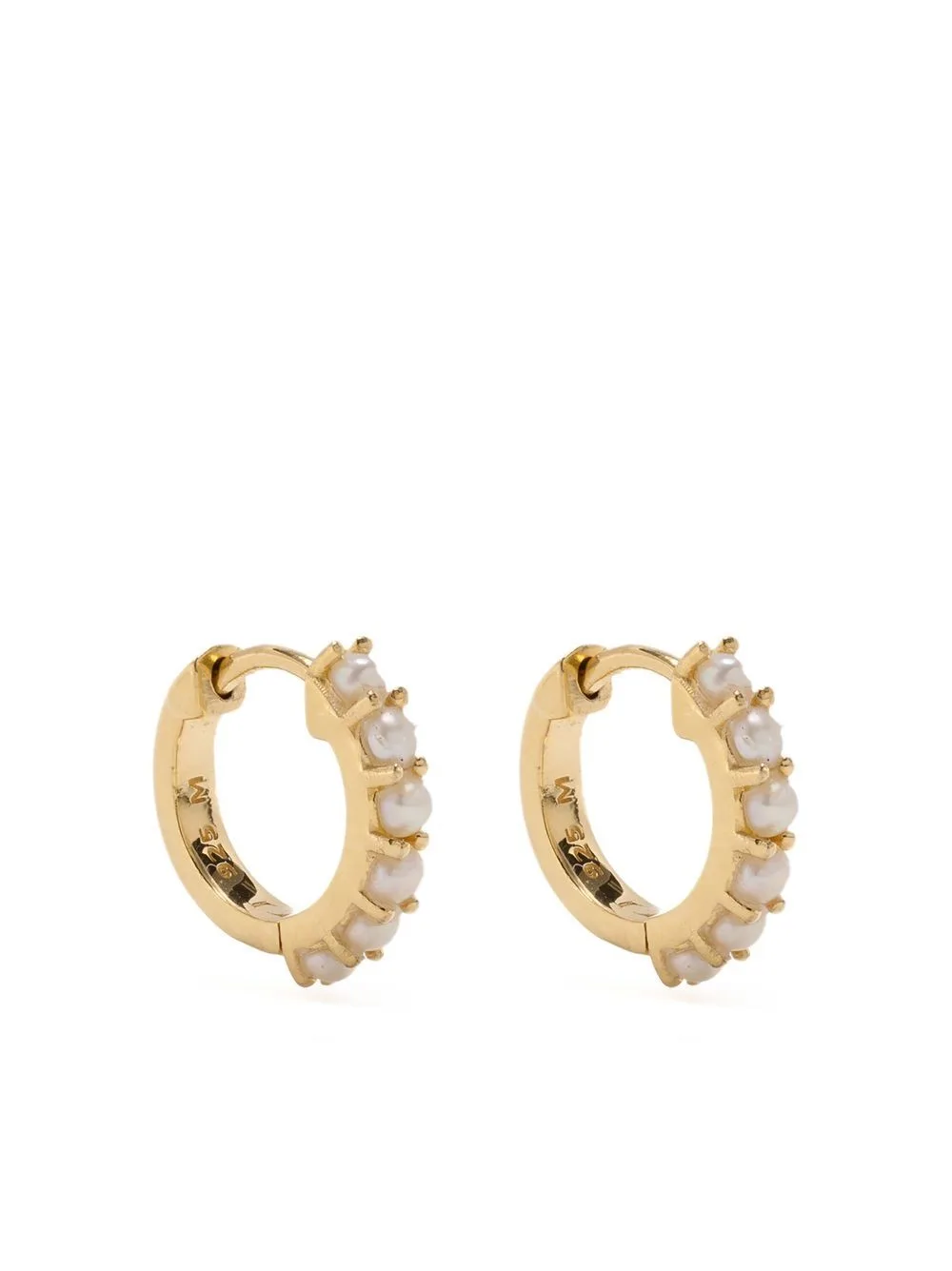 Pearl Huggie Hoops by Missoma