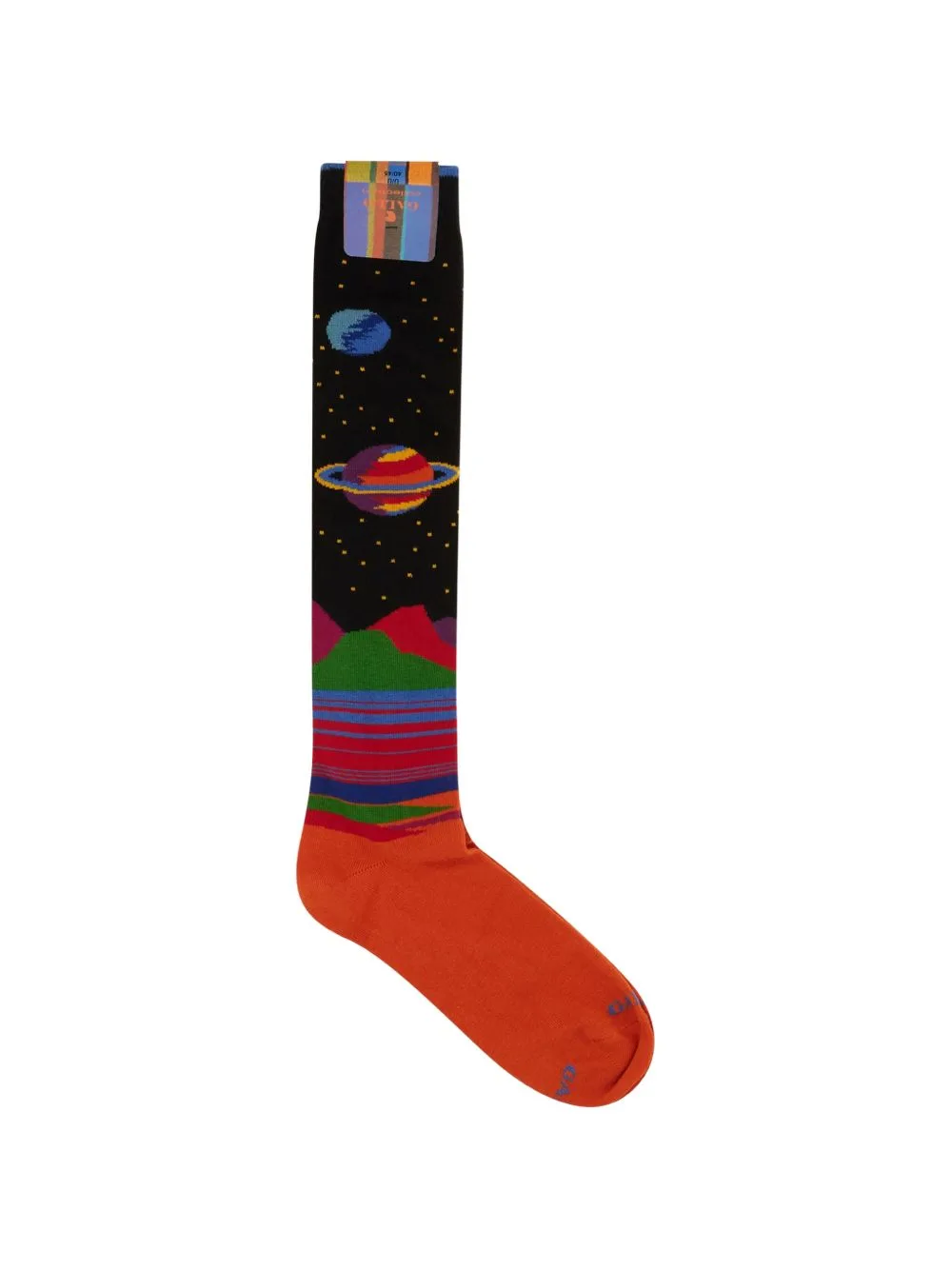 Space-Print Intarsia-Knit Socks by Gallo
