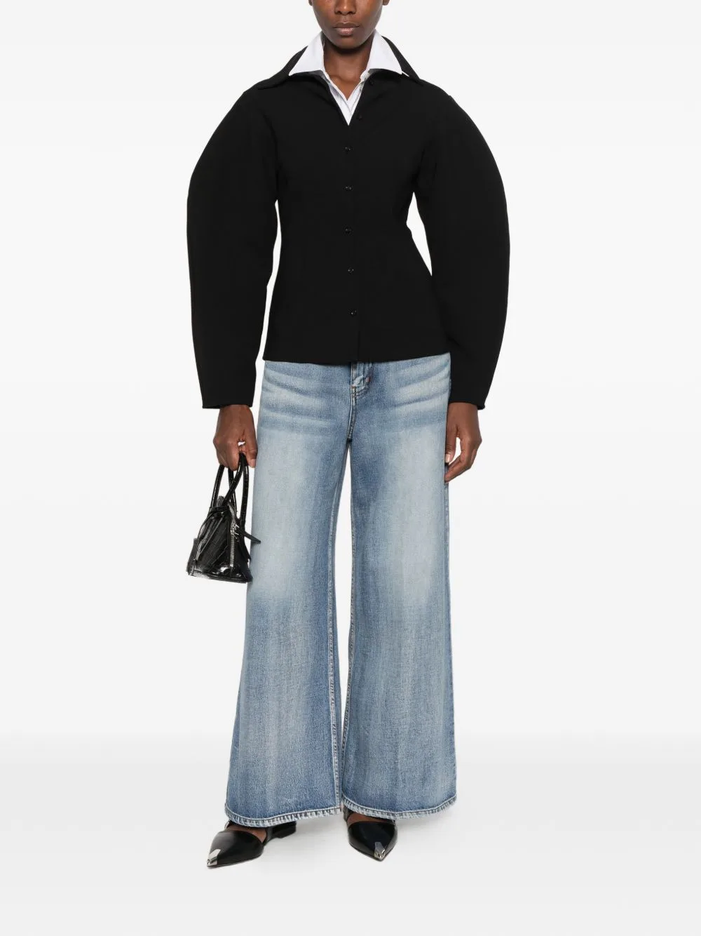 Faded Wide-Leg Jeans by La Piscine