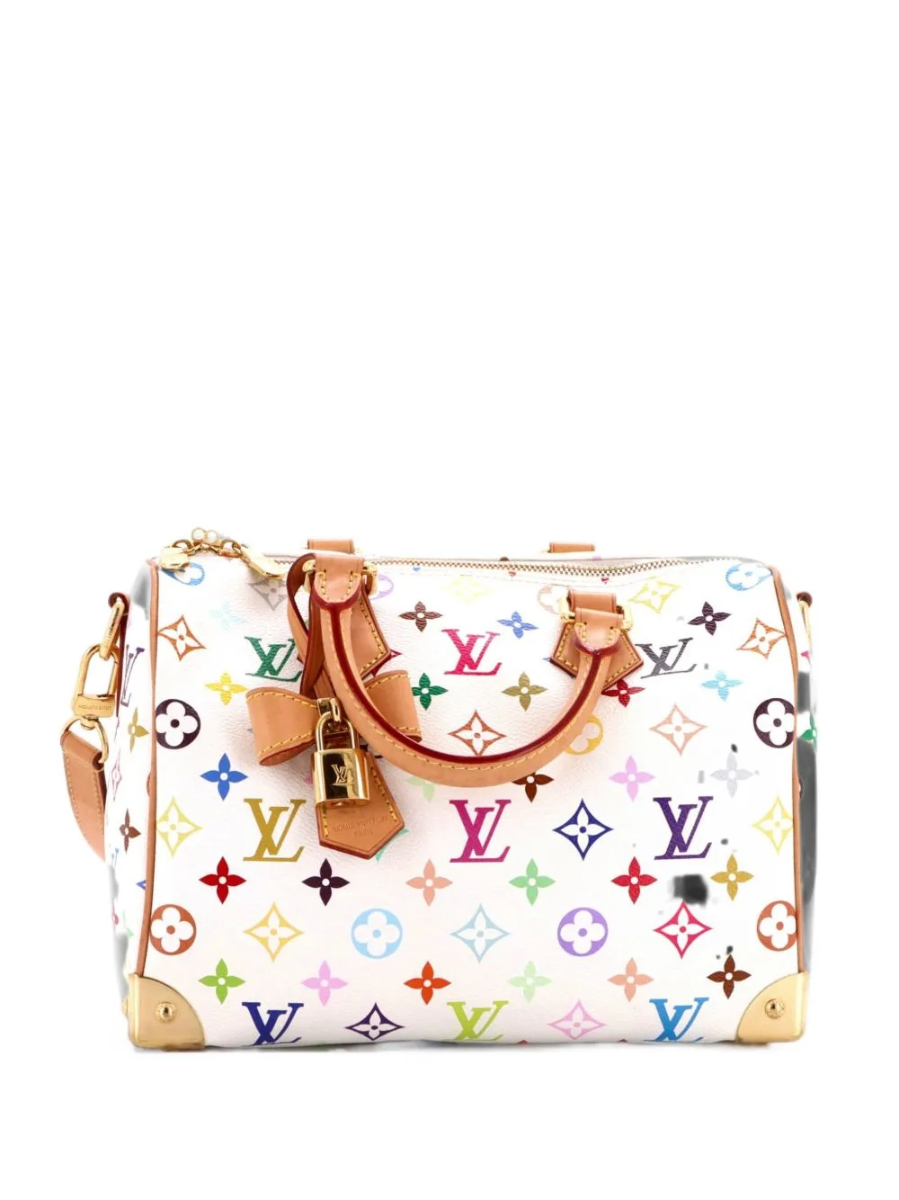 Louis Vuitton Pre-Owned x Takashi Murakami Speedy Soft Bandouliere Bag Monogram Multicolor 25 Satchel by Louis Vuitton Pre-Owned