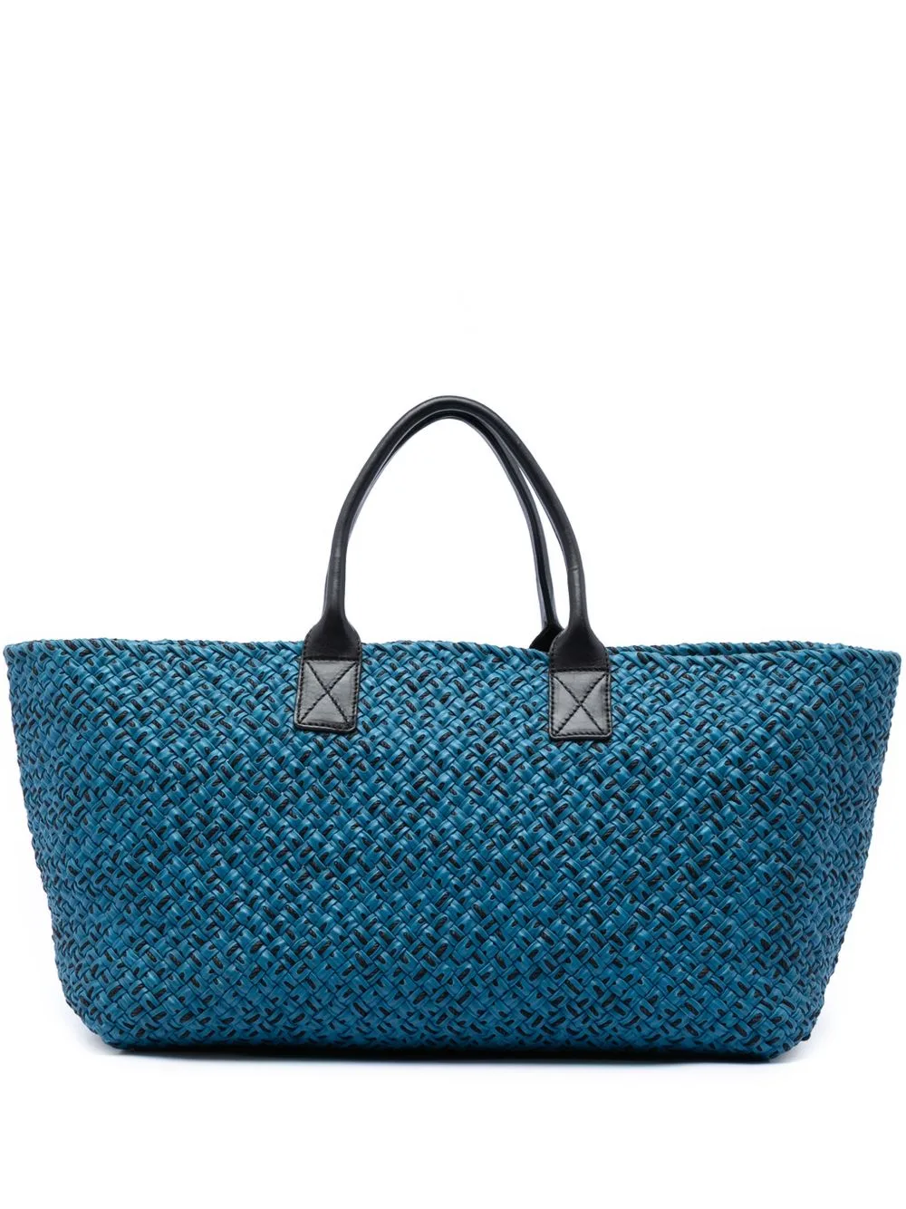 2010 Large Lambskin Intreccio Cabat Tote Bag by Bottega Veneta Pre-Owned