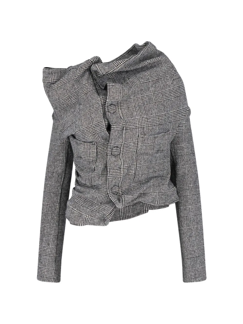 Prince of Wales Check Draped Jacket by Junya Watanabe