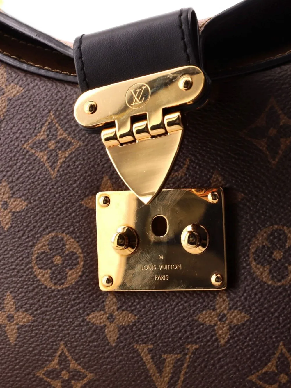 LV Twinny Handbag Monogram Canvas and Reverse Monogram Canvas with Leather Shoulder Bag by Louis Vuitton Pre-Owned