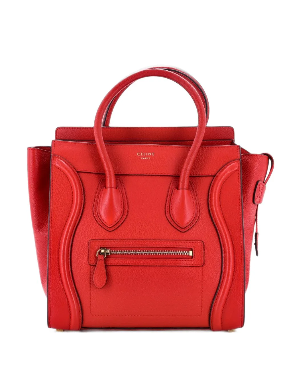 Luggage Bag Grainy Leather Micro Tote Bag by Celine Pre-Owned