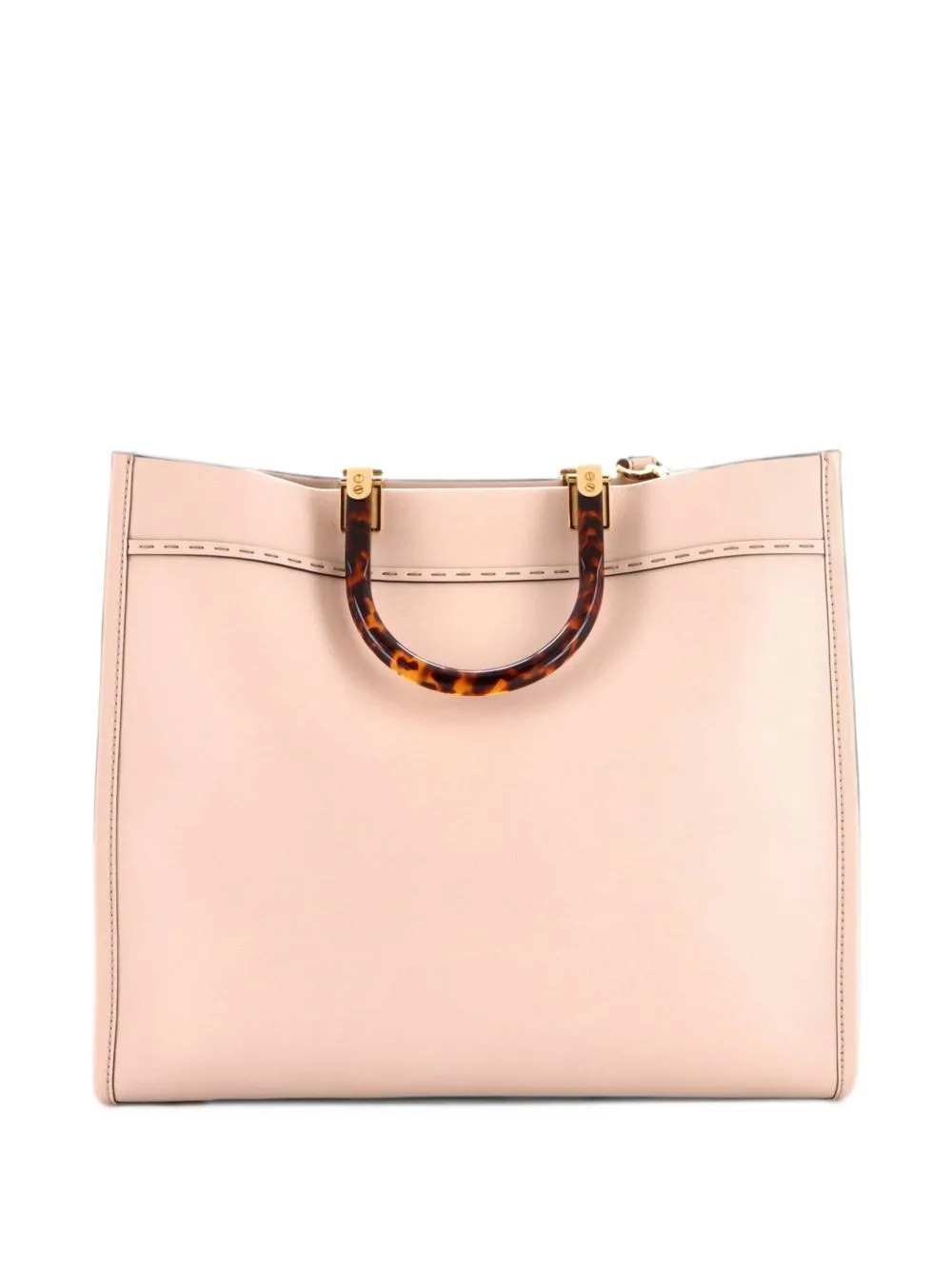 Sunshine Shopper Leather Medium Tote Bag by Fendi Pre-Owned