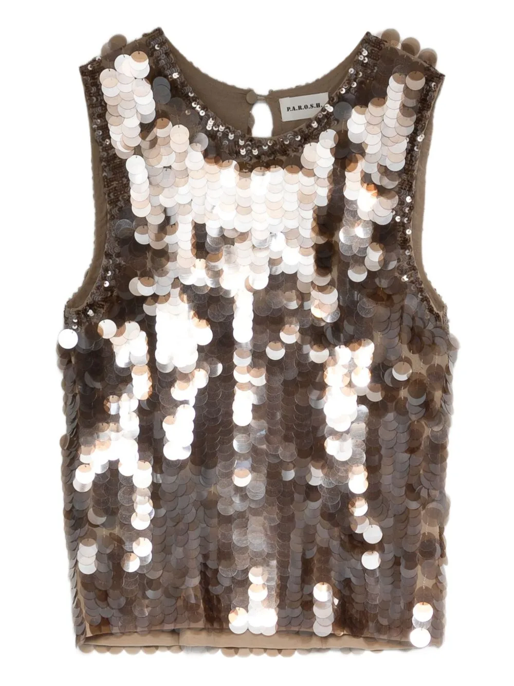 Sequin-Embellished Sleeveless Blouse by P.A.R.O.S.H.