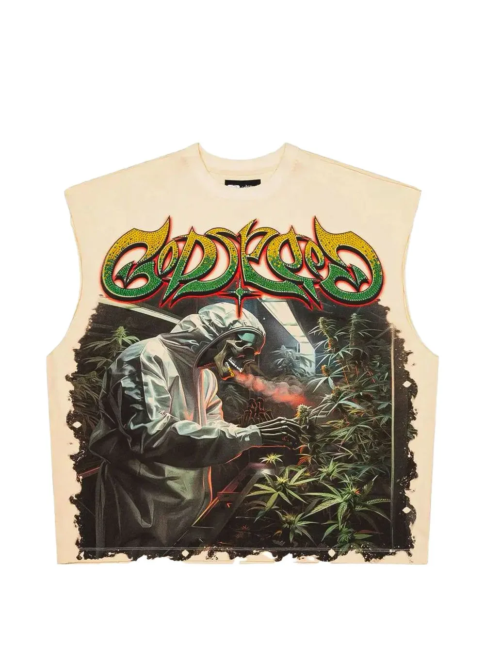 Graphic-Print Sleeveless Tank Top by GODSPEED