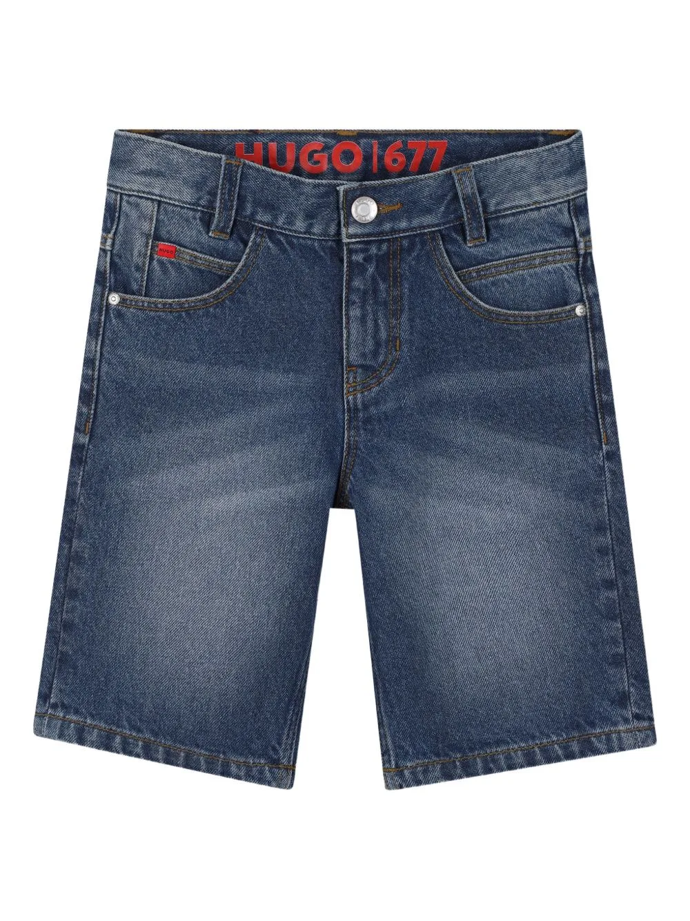 Five-Pocket Denim Shorts by HUGO KIDS