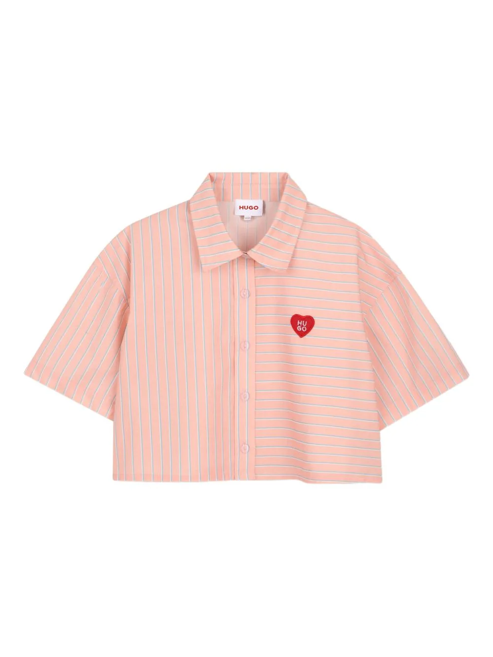 Striped Short-Sleeved Shirt by HUGO KIDS
