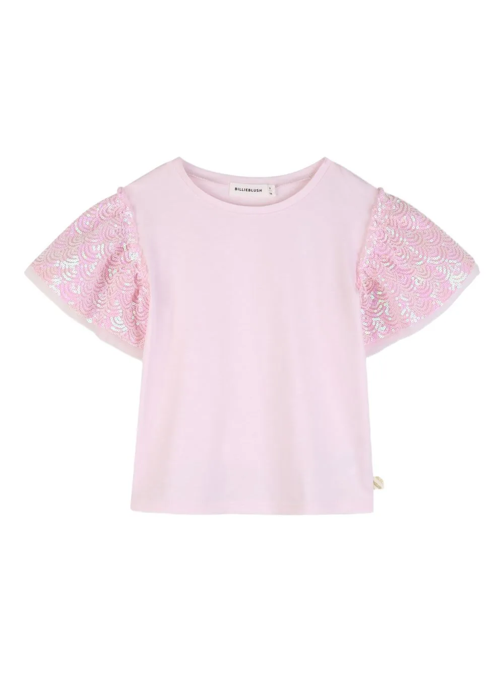 Sequin-Sleeve T-Shirt by Billieblush