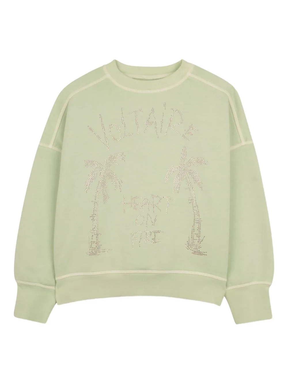 Long-Sleeve Round-Neck Sweatshirt by Zadig & Voltaire Kids