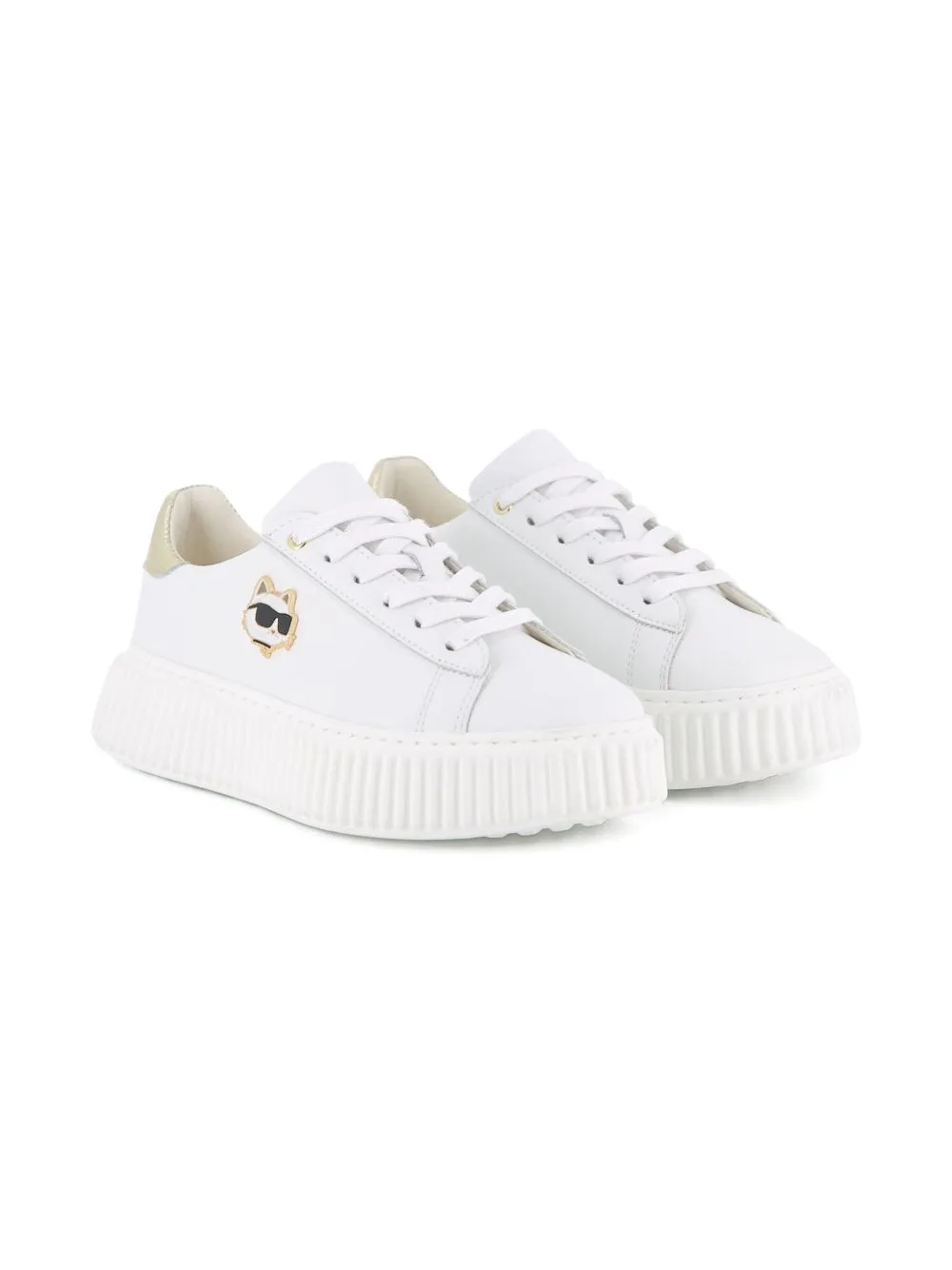 Logo-Appliqué Platform Sneakers by Karl Lagerfeld Kids