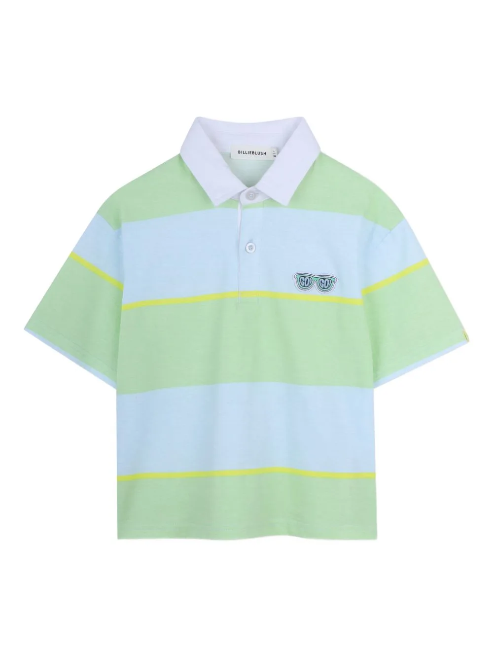 Striped Short-Sleeved Polo Shirt by Billieblush