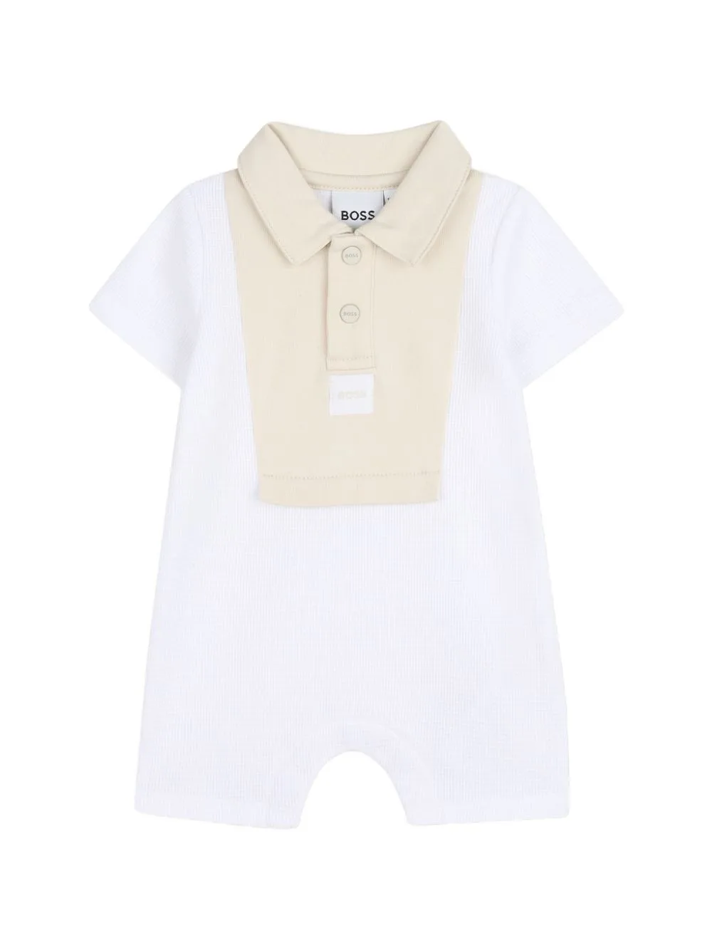 Buttoned Polo Playsuit by BOSS Kidswear