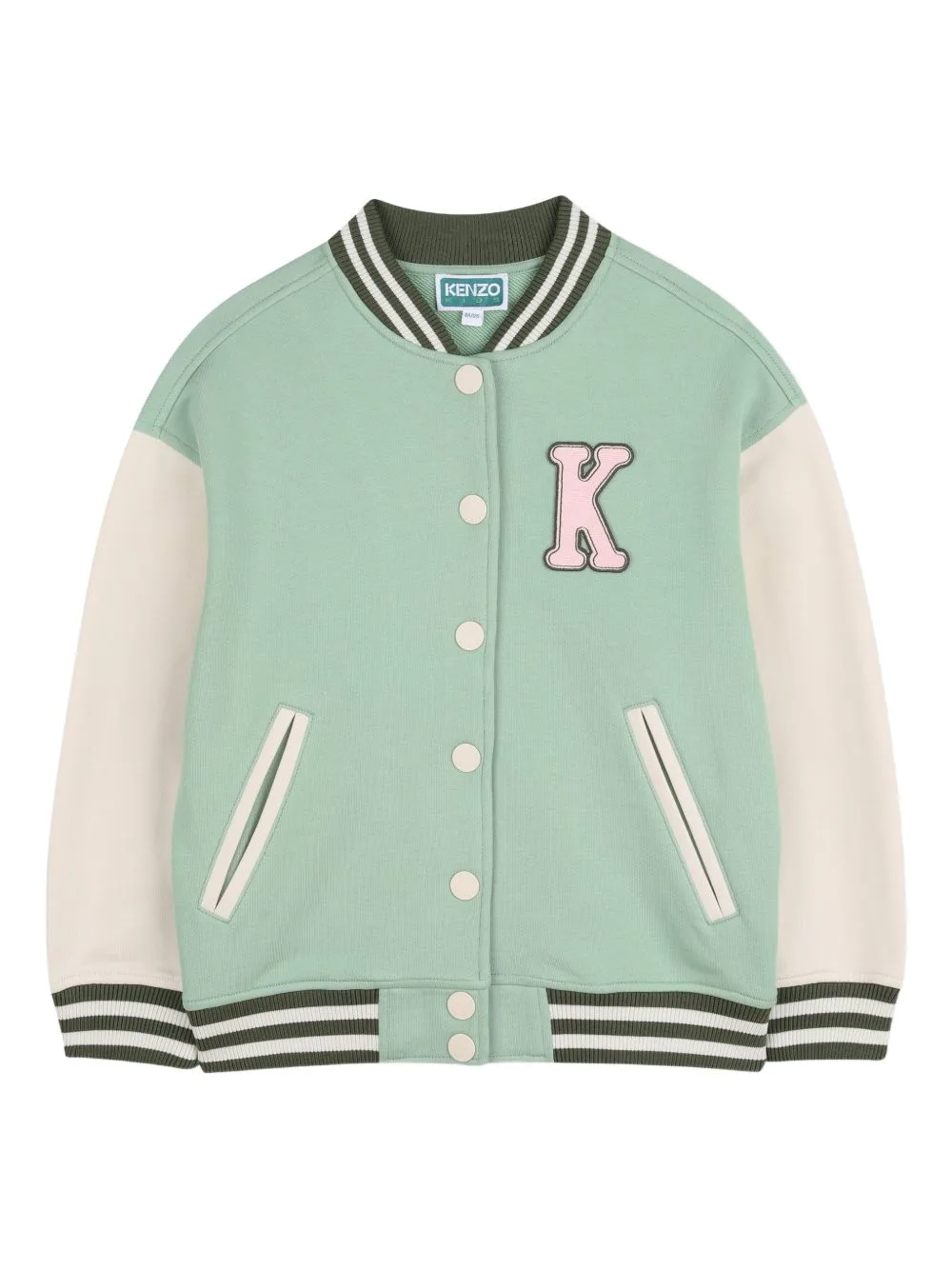 Appliqué Striped Bomber Jacket by Kenzo Kids