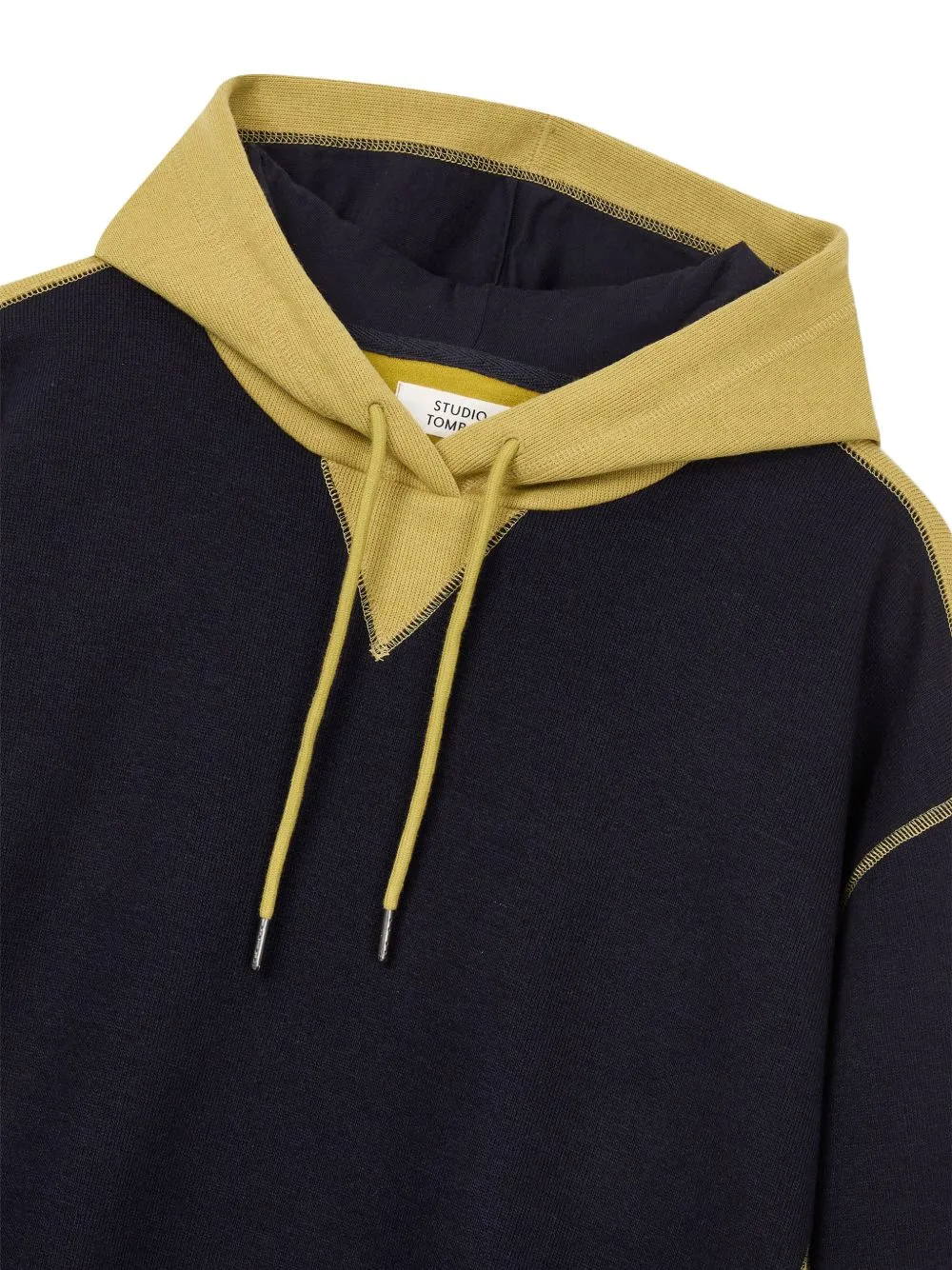 Colour-Block Logo-Print Hoodie by TOMBOY