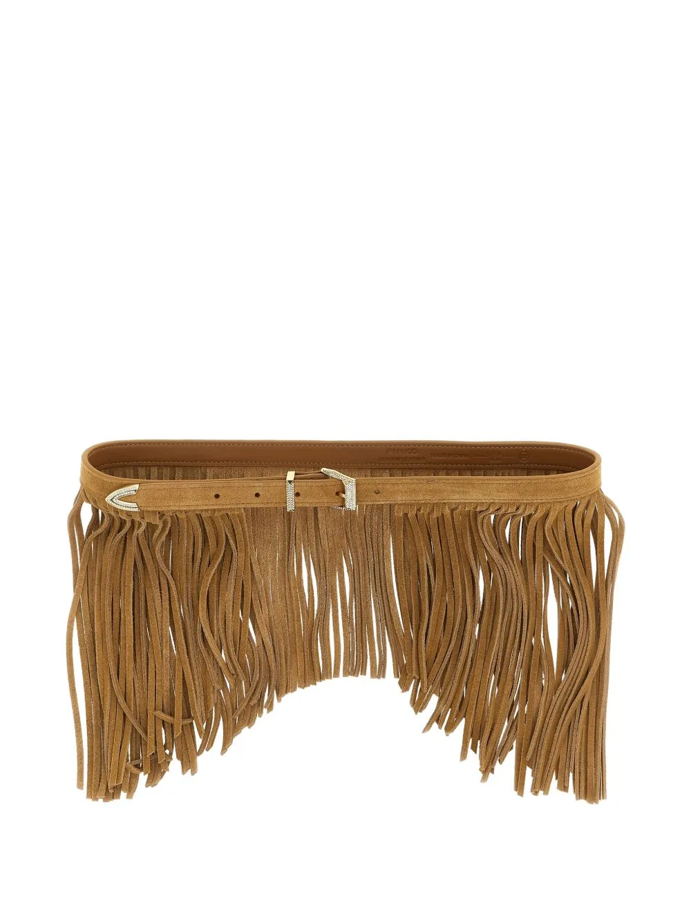 Suede Belt with Fringing and Jewel Details, 1.7 cm by PINKO