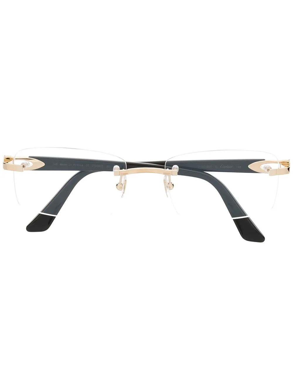Rimless Rectangle-Frame Glasses by Cartier Eyewear