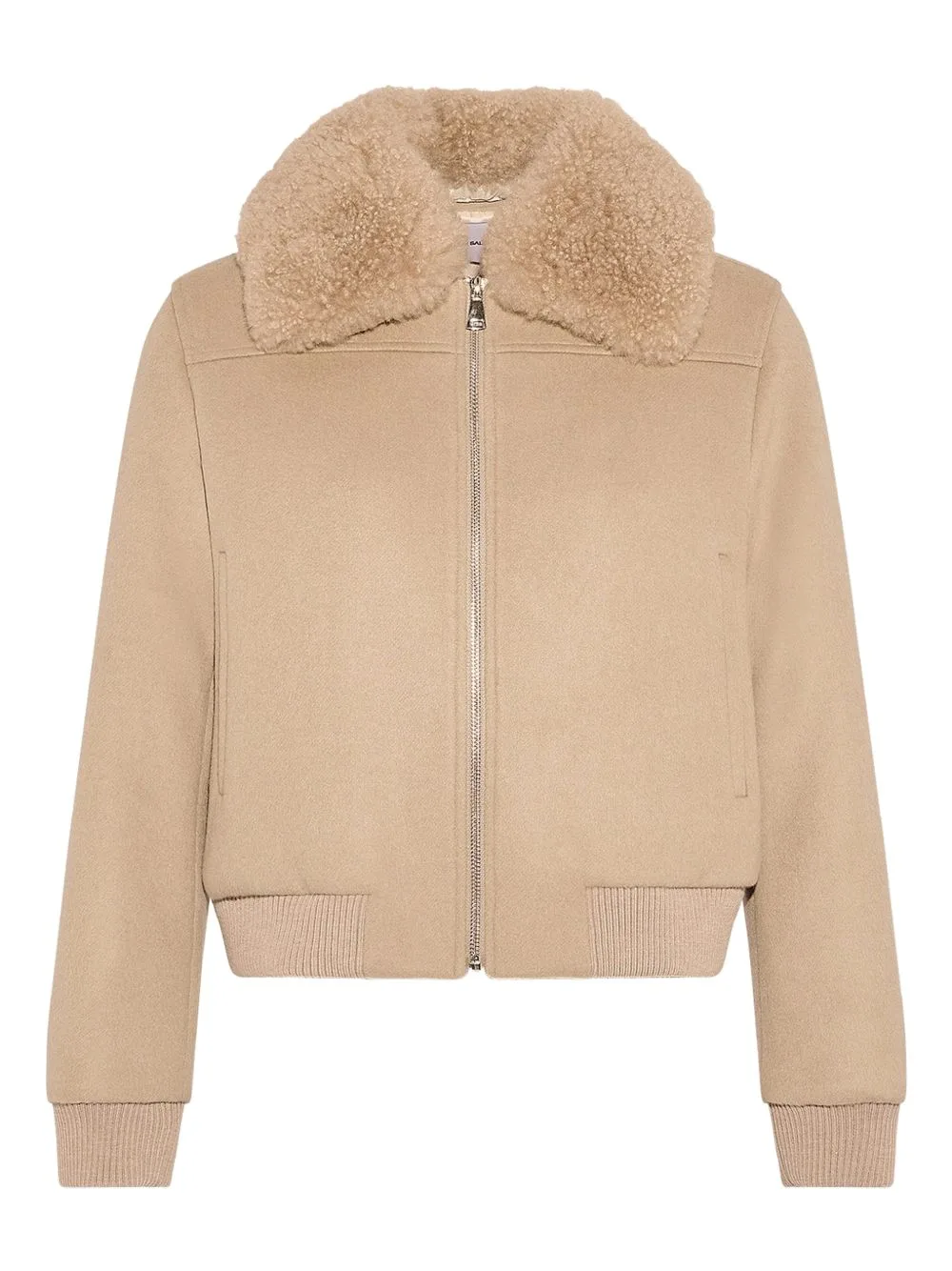 Lambswool-Collar Bomber Jacket by Yves Salomon