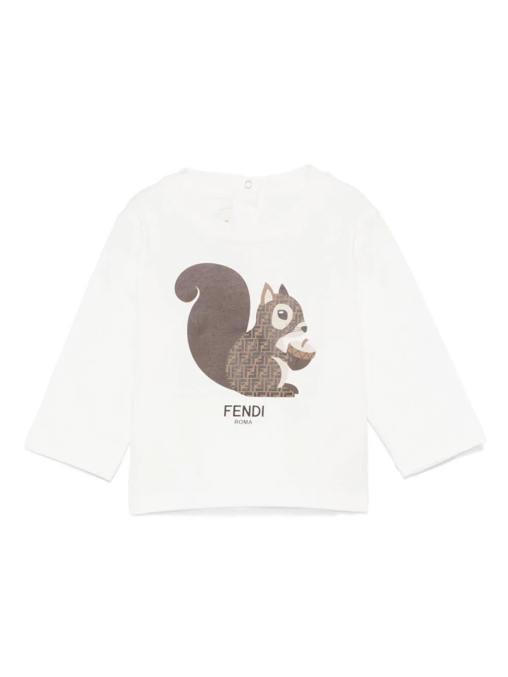 Squirrel-Print T-Shirt by Fendi Kids