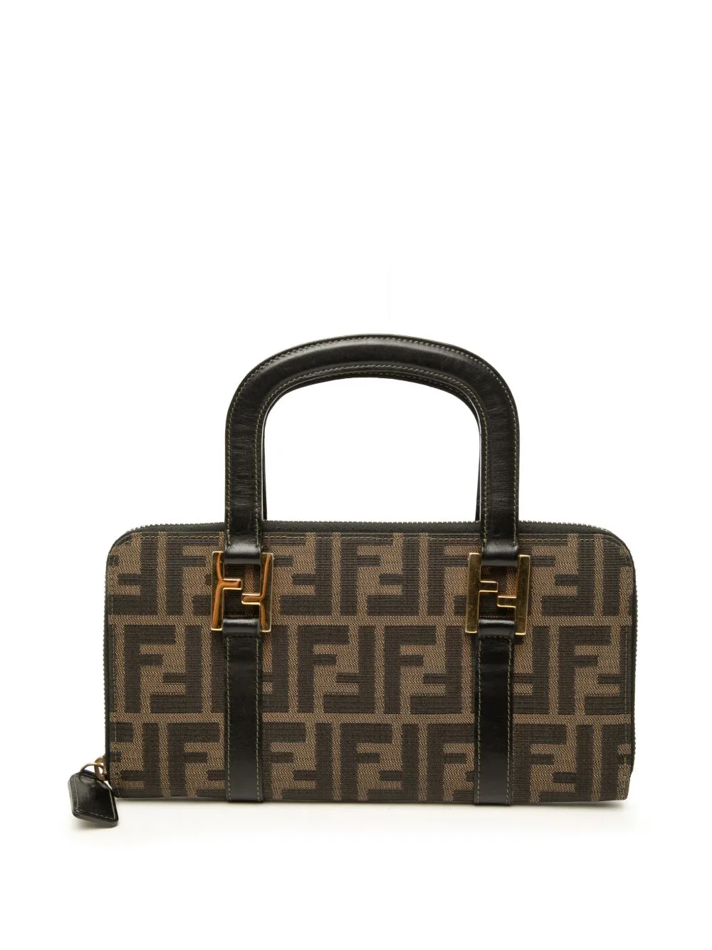 20th Century Zucca Canvas Top Handle Wallet Handbag by Fendi Pre-Owned