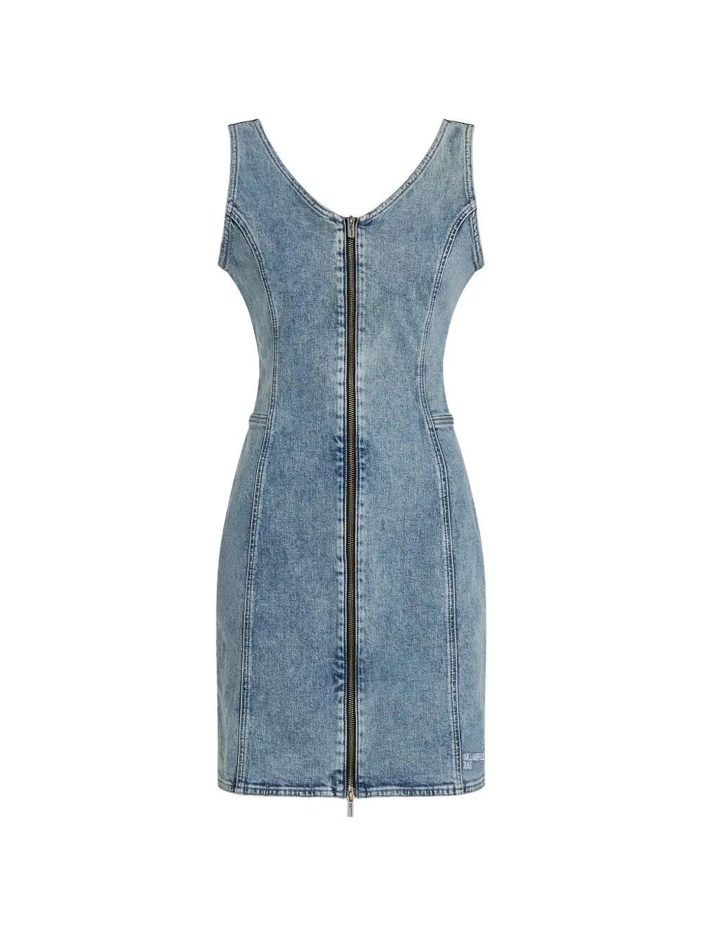 V-Neck Zip Mini Dress by Karl Lagerfeld Jeans